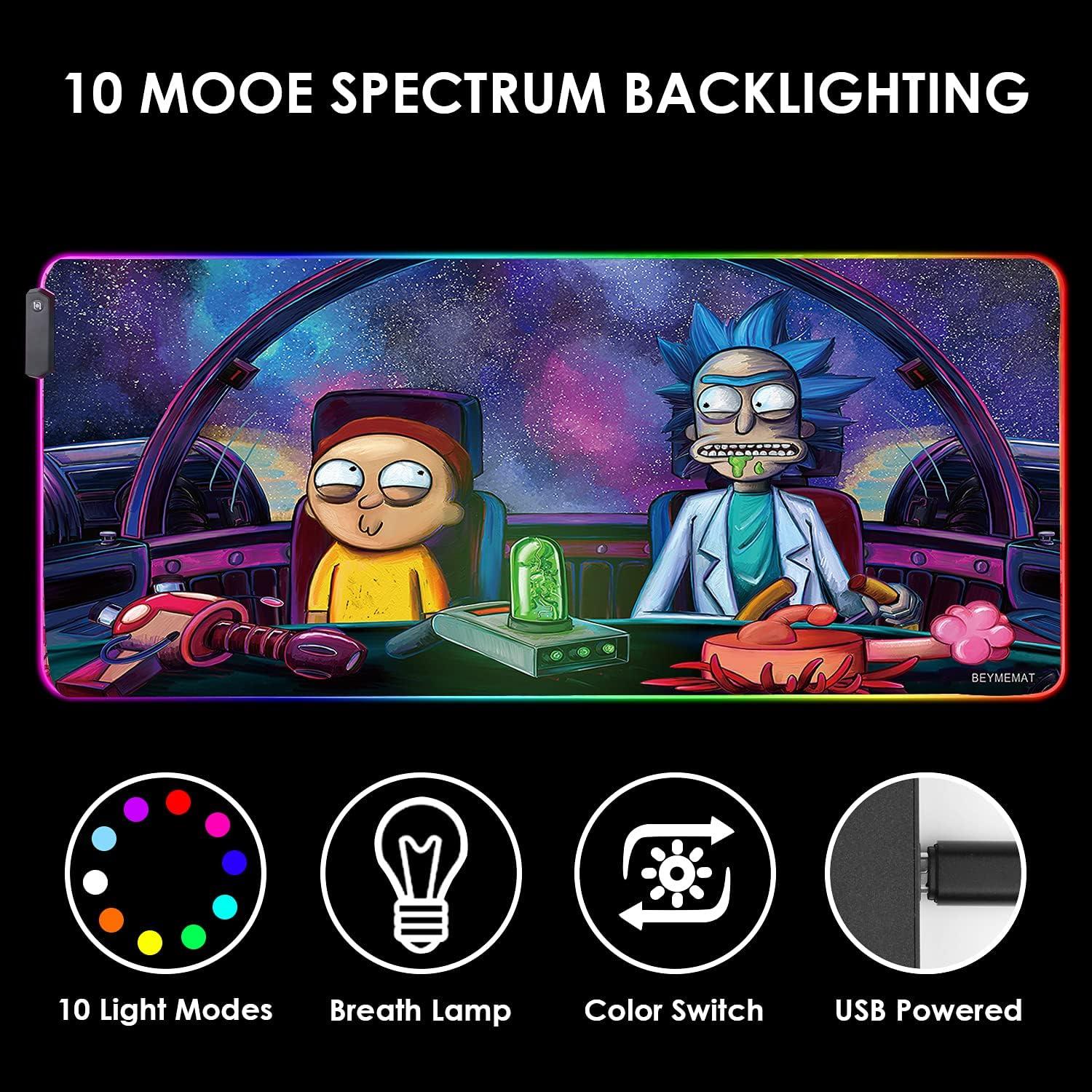 Alfombrilla de Ratón Gaming RGB XXL Envysun 80x30cm Antideslizante