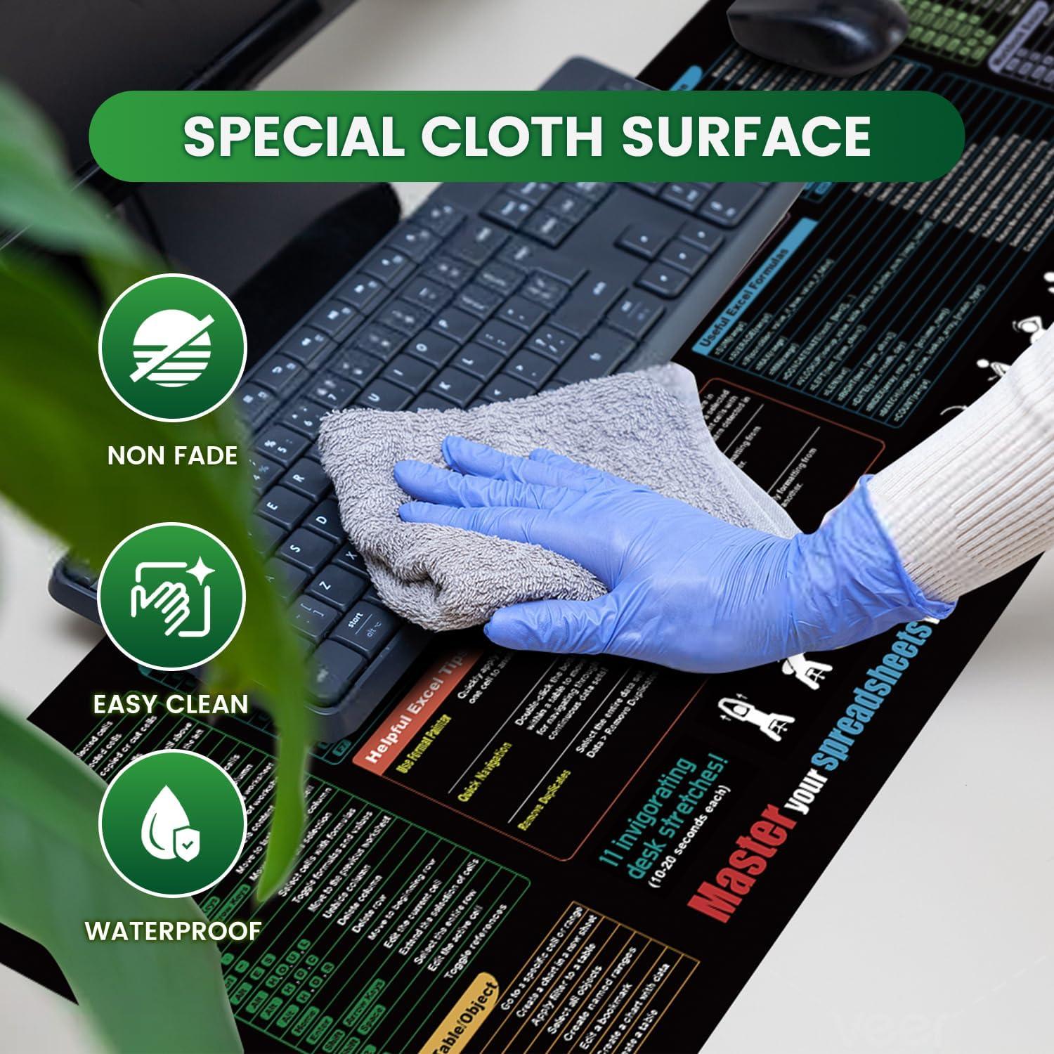 Alfombrilla de Escritorio XL Stalent con Atajos de Excel 800x300mm