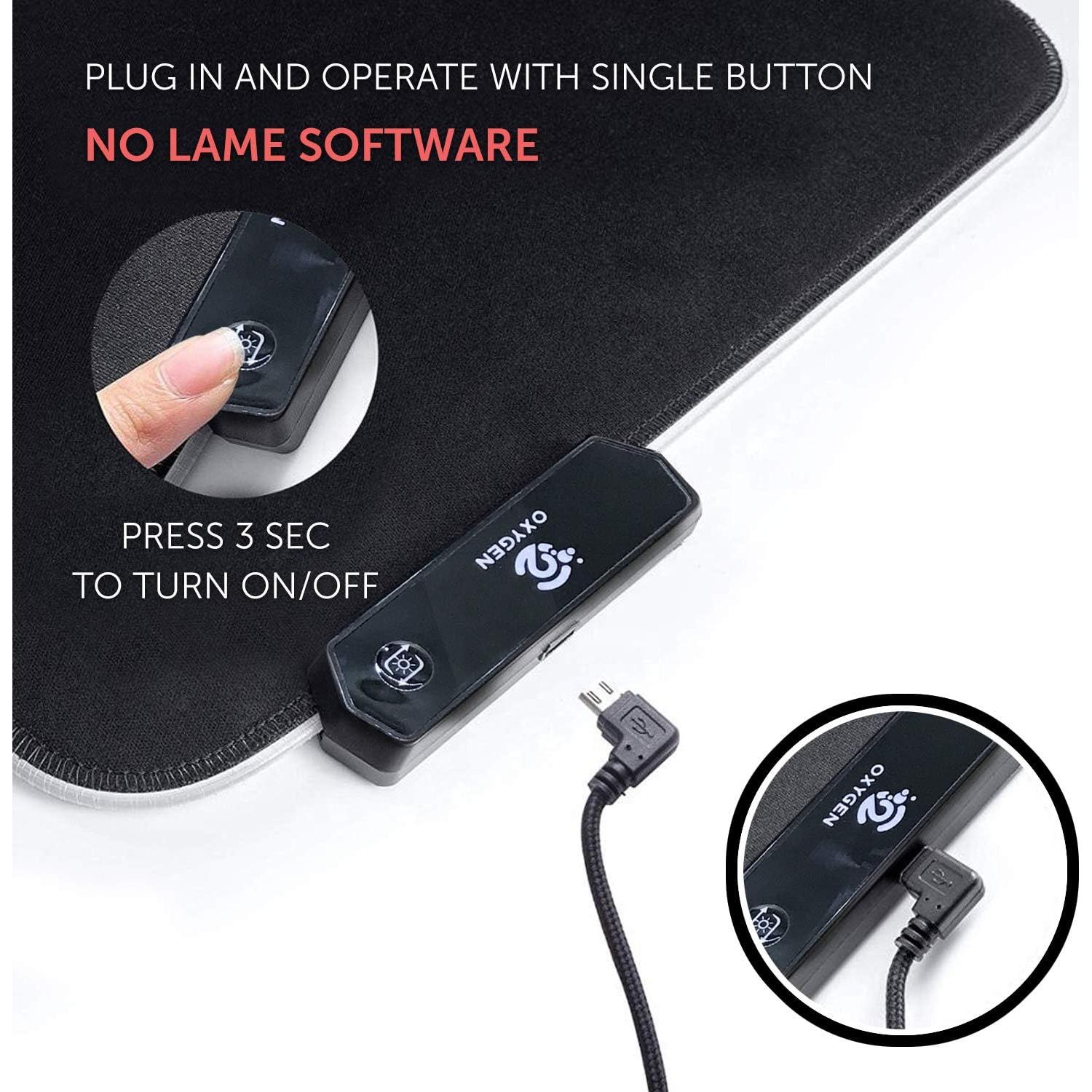 Alfombrilla de Ratón RGB Studione 80x30cm Resistente al Agua