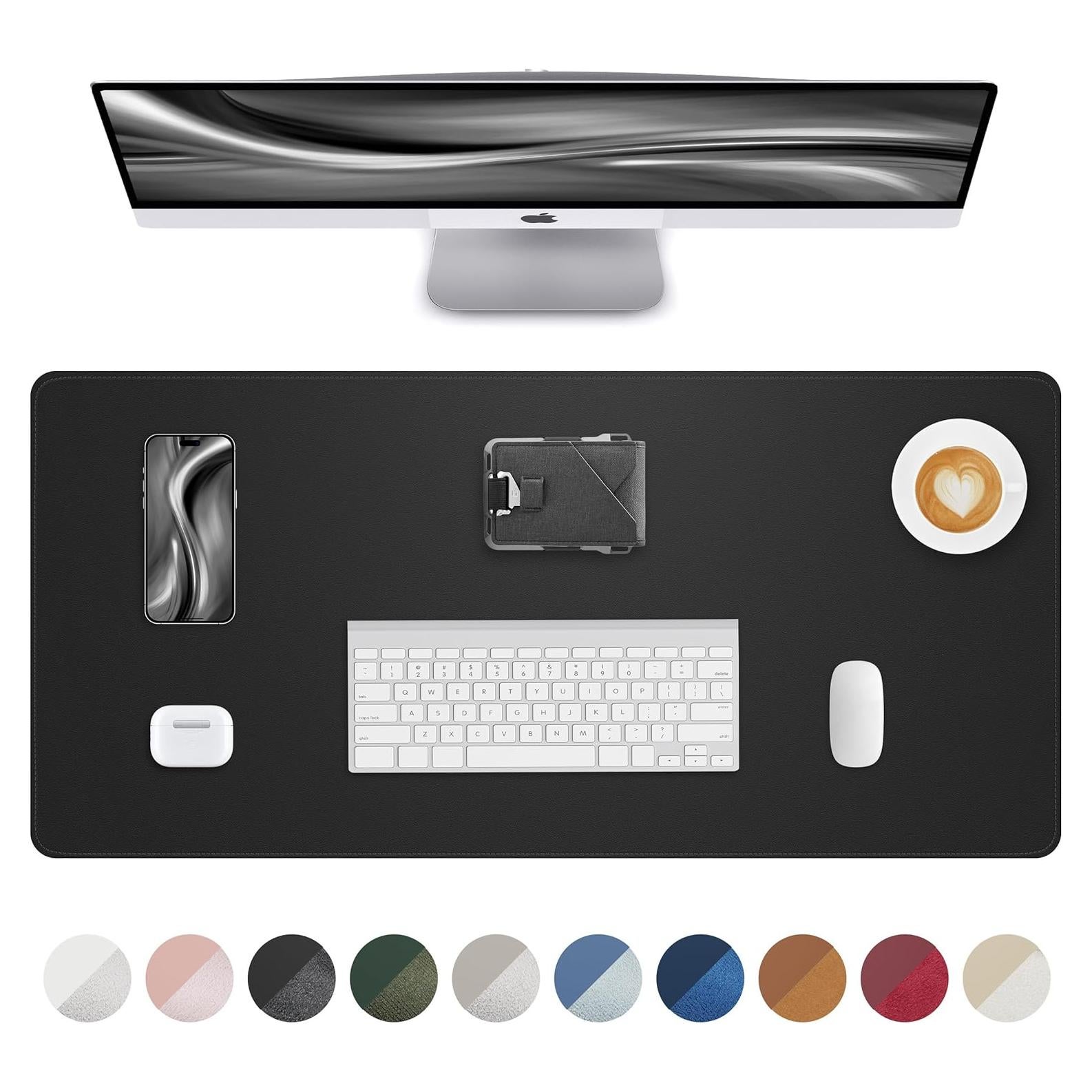 Alfombrilla de Escritorio AFIING Cuero PU Antideslizante 80x40cm