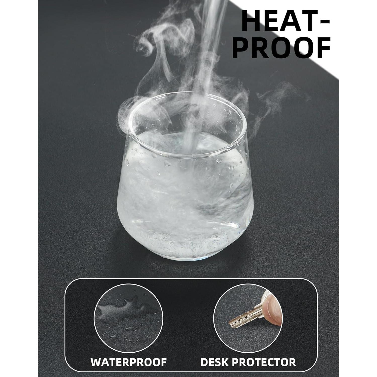 Alfombrilla de Escritorio AFIING Cuero PU Antideslizante 80x40cm