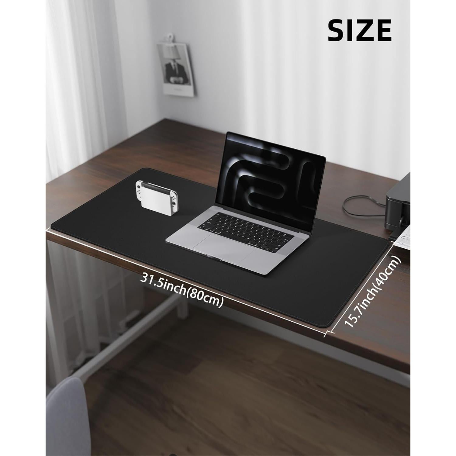 Alfombrilla de Escritorio AFIING Cuero PU Antideslizante 80x40cm