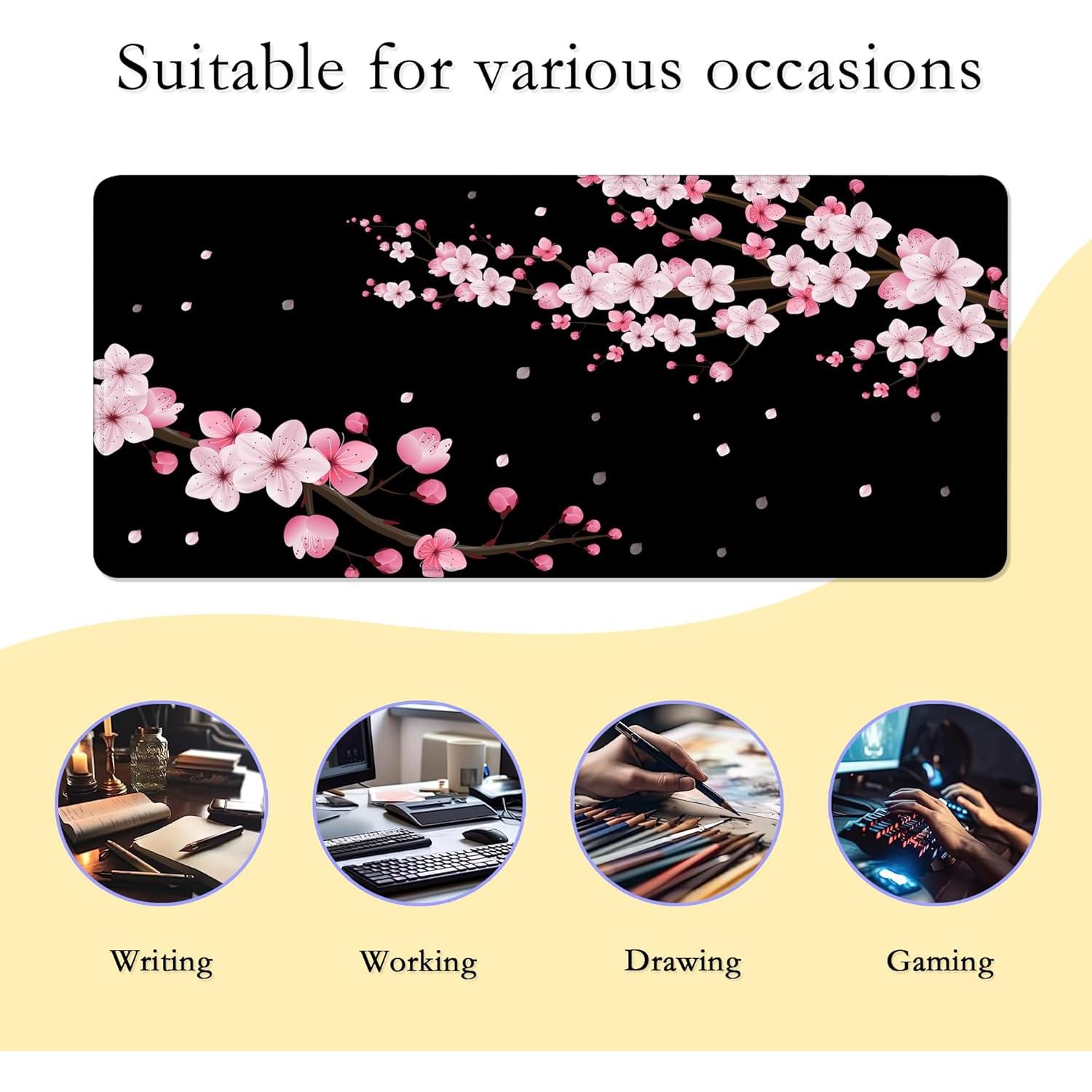 Alfombrilla de Ratón XL ZTHLL Flores de Cerezo 89x40 cm
