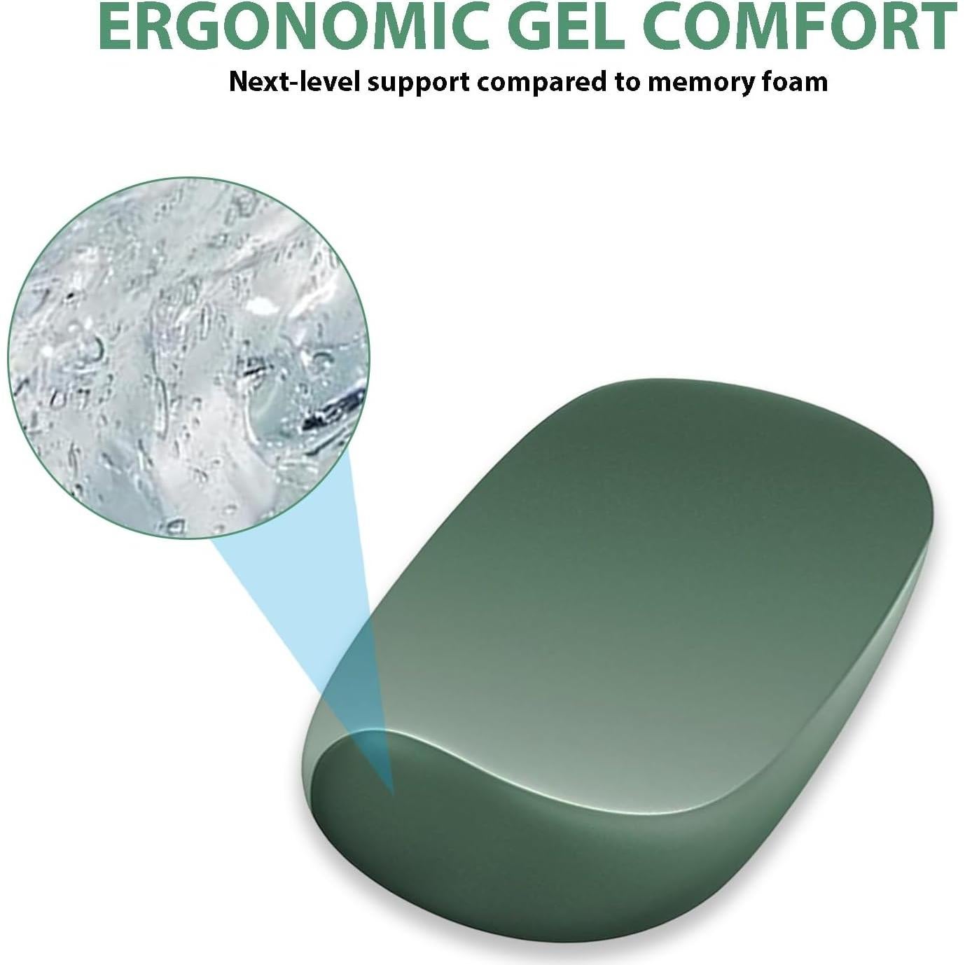 Alfombrilla de Ratón Ergonómica KUTAKTO con Reposamuñecas de Gel