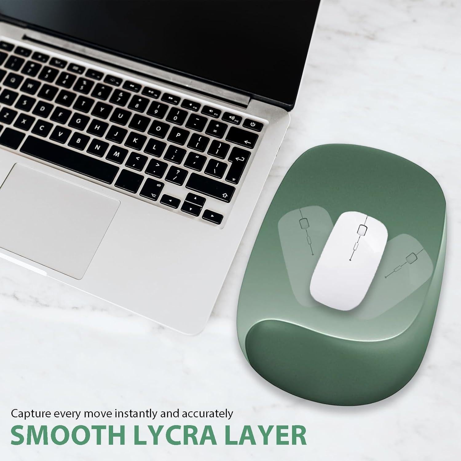 Alfombrilla de Ratón Ergonómica KUTAKTO con Reposamuñecas de Gel