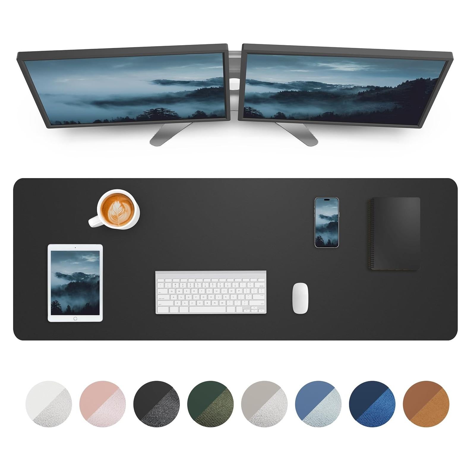 Alfombrilla de escritorio grande AFIING D-4817 Negra 121.9x43.2 cm