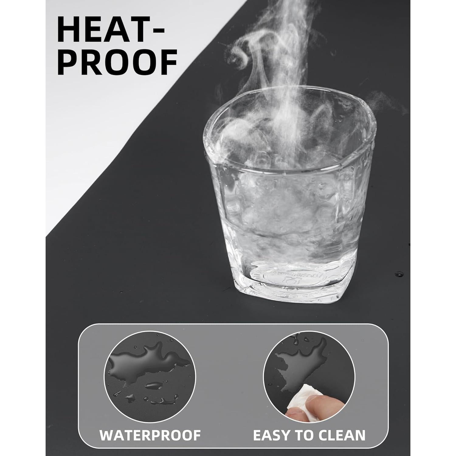 Alfombrilla de escritorio grande AFIING D-4817 Negra 121.9x43.2 cm