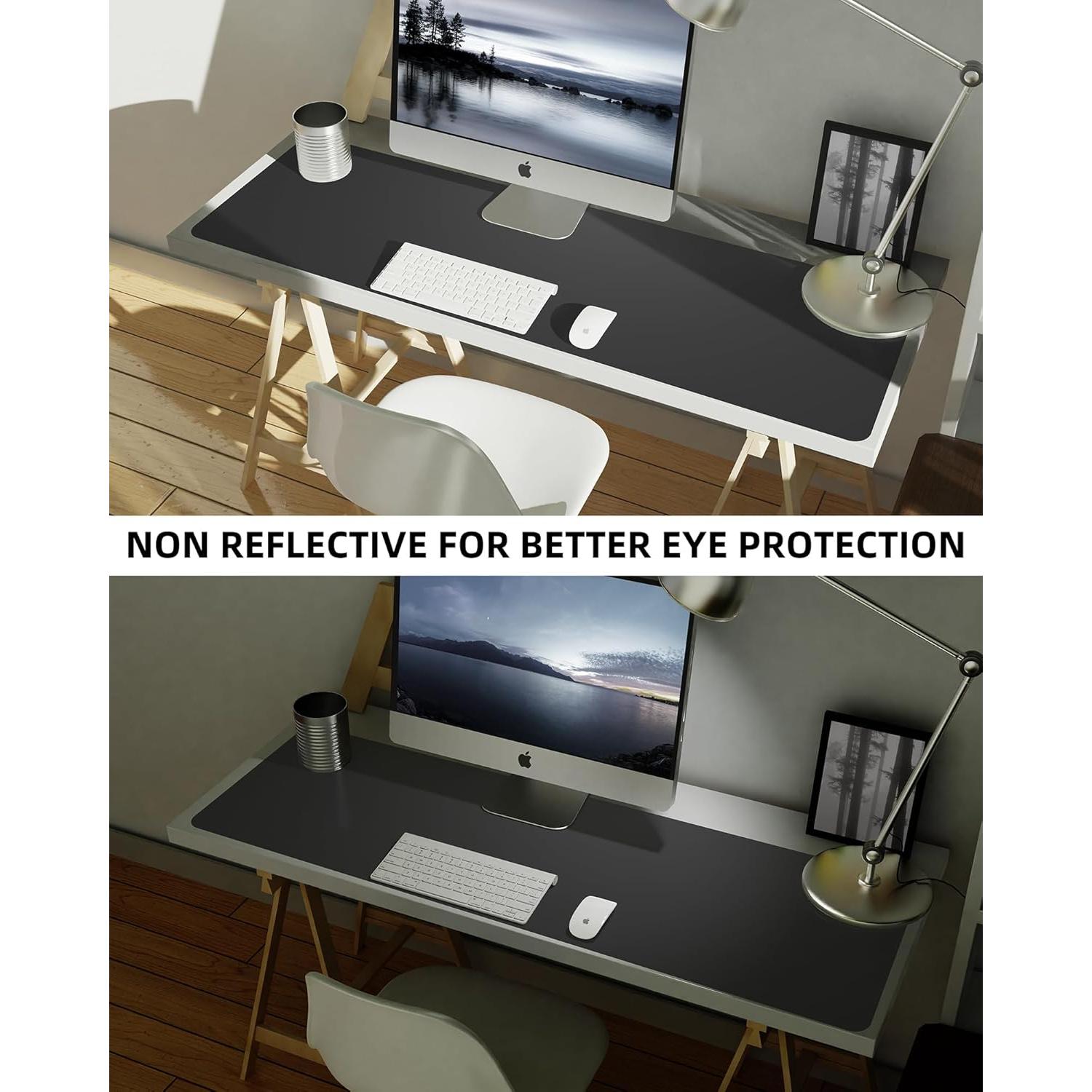 Alfombrilla de escritorio grande AFIING D-4817 Negra 121.9x43.2 cm