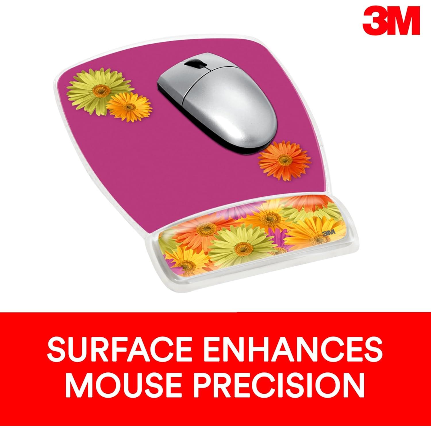 Alfombrilla de Ratón 3M con Reposamuñecas de Gel Margarita