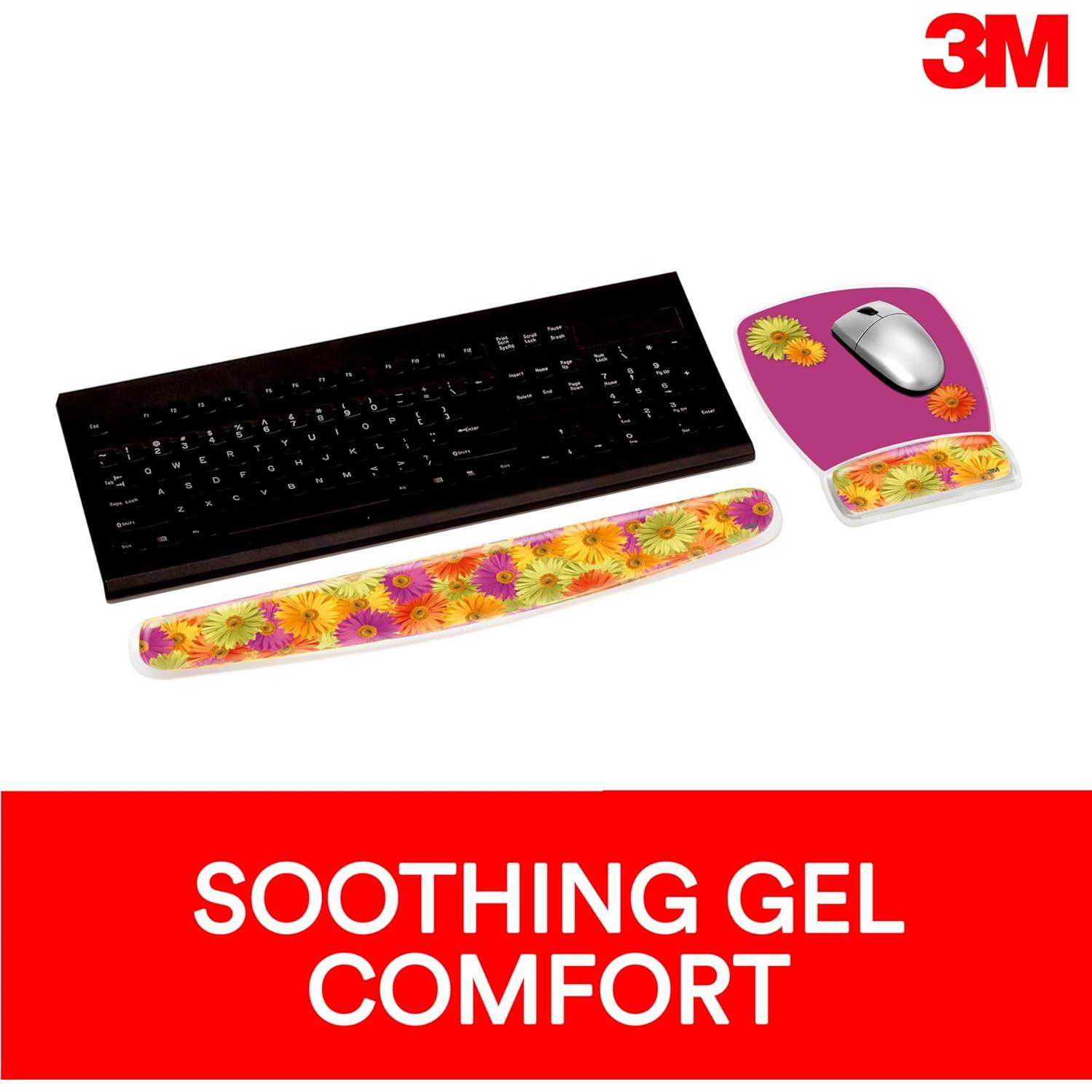 Alfombrilla de Ratón 3M con Reposamuñecas de Gel Margarita