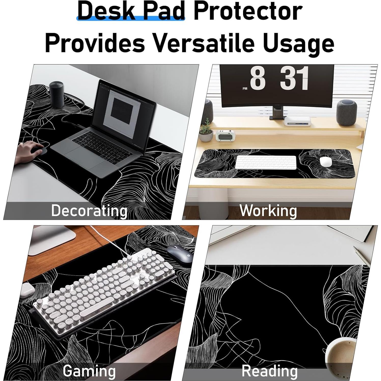 Alfombrilla de Ratón Opiuoezi 80x30 cm Impermeable Antideslizante