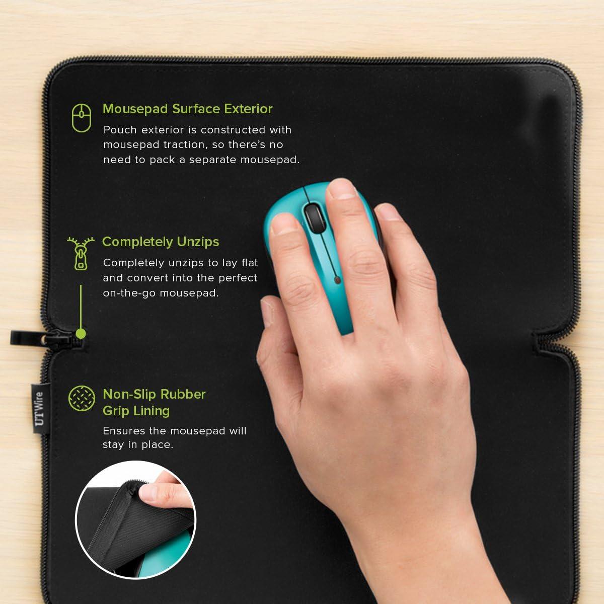 Bolsa 2-en-1 Rubbo para Laptop y Almohadilla de Ratón Negra