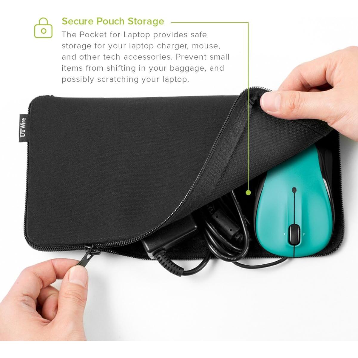 Bolsa 2-en-1 Rubbo para Laptop y Almohadilla de Ratón Negra