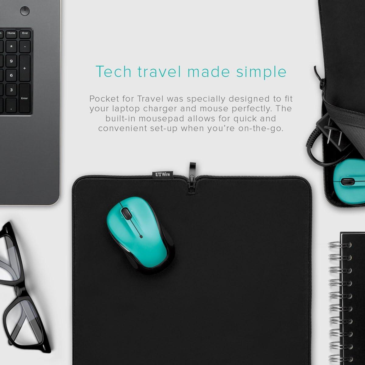 Bolsa 2-en-1 Rubbo para Laptop y Almohadilla de Ratón Negra