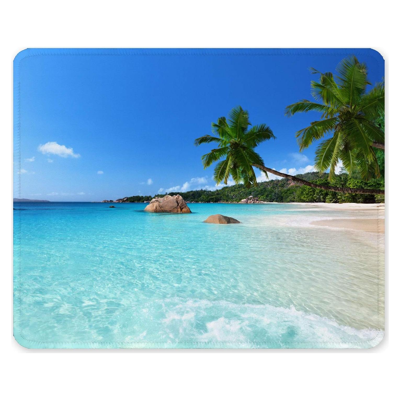 Alfombrilla de Ratón Auhoahsil Playa 30x25 cm Goma Antideslizante