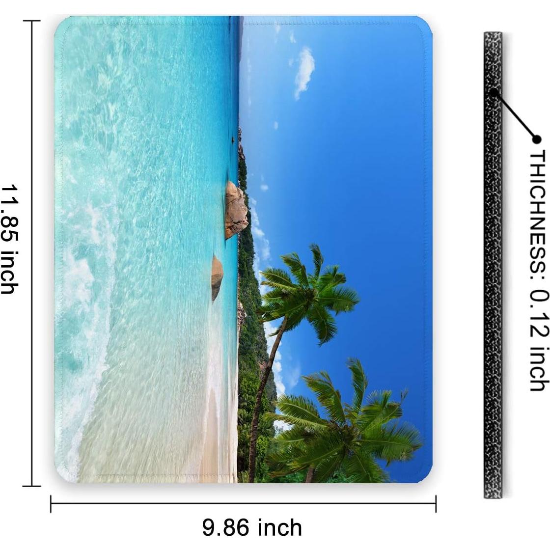 Alfombrilla de Ratón Auhoahsil Playa 30x25 cm Goma Antideslizante