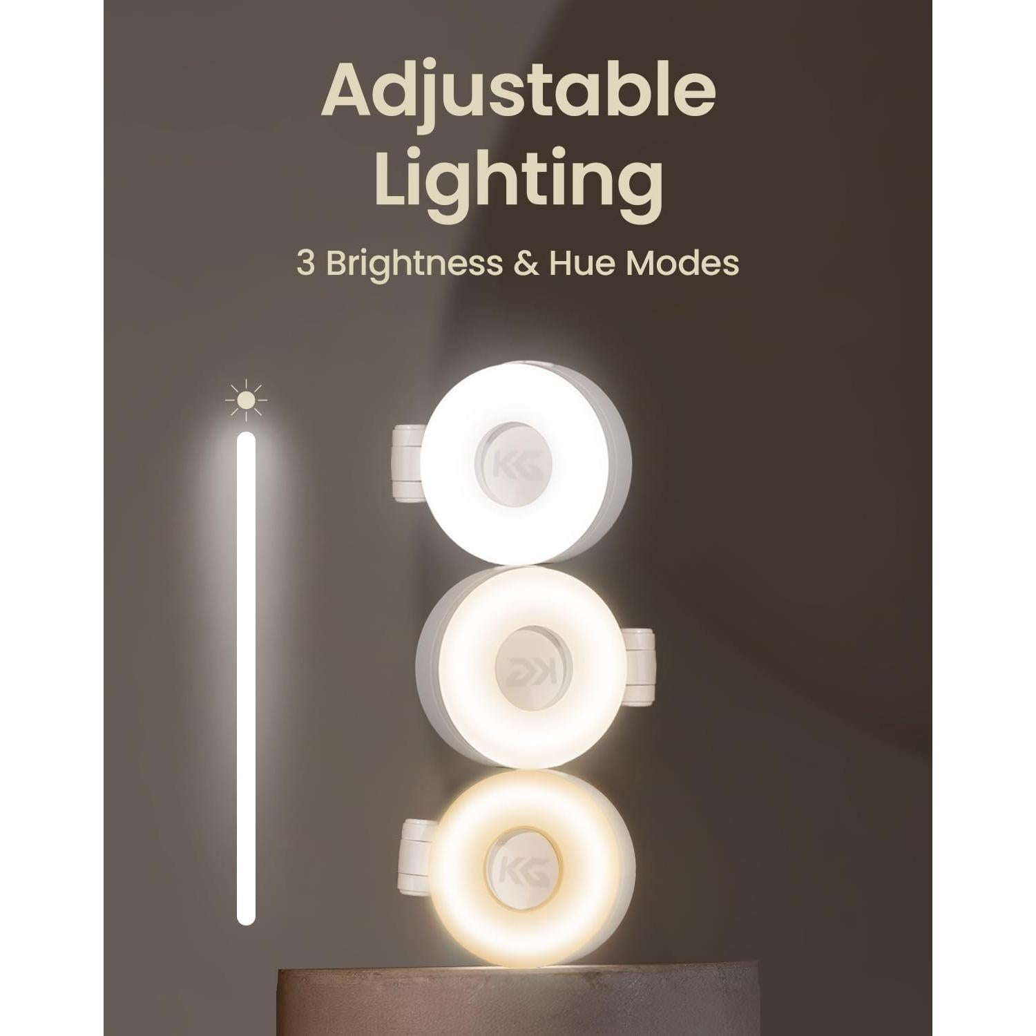 Luz de Selfie Magnética KraftGeek para iPhone MagSafe Blanca