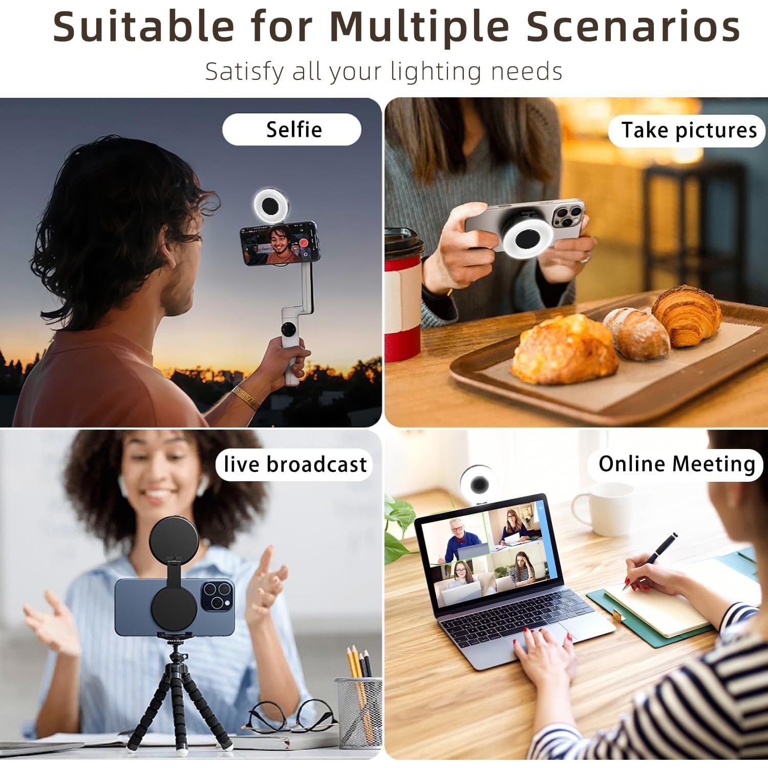 Luz de Selfie LED Magnética ITOTIN para iPhone y Android