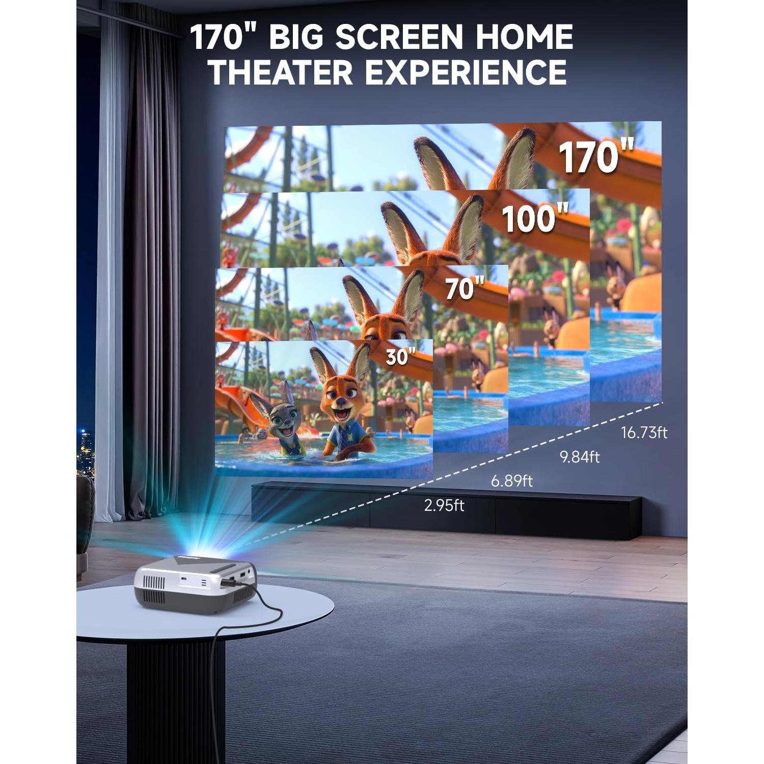 Mini Proyector Antmap 1080P Inalámbrico para iPhone y Android