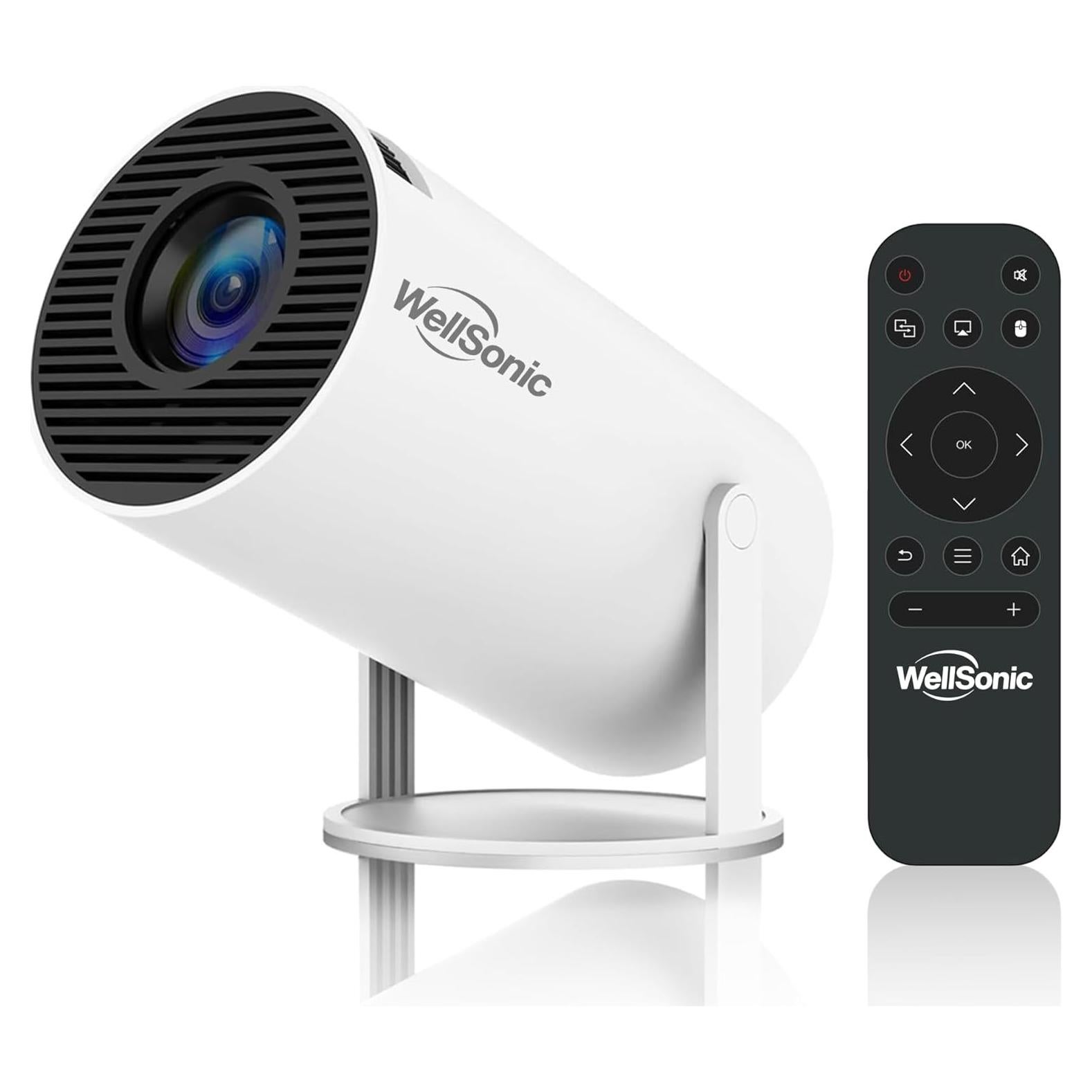 Proyector Portátil 4K WellSonic Hy300 Pro+ con WiFi y Bluetooth