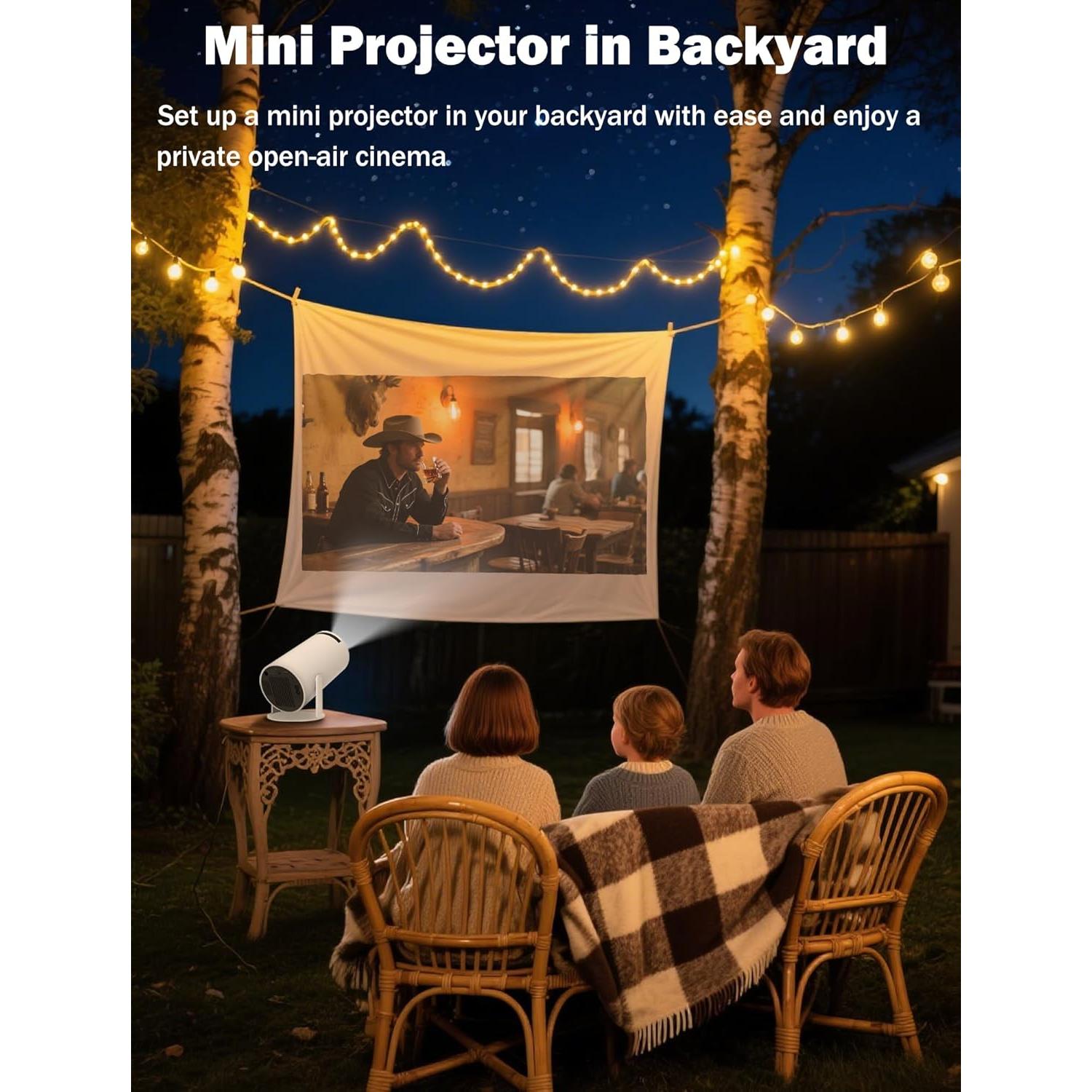 Proyector Portátil 4K WellSonic Hy300 Pro+ con WiFi y Bluetooth