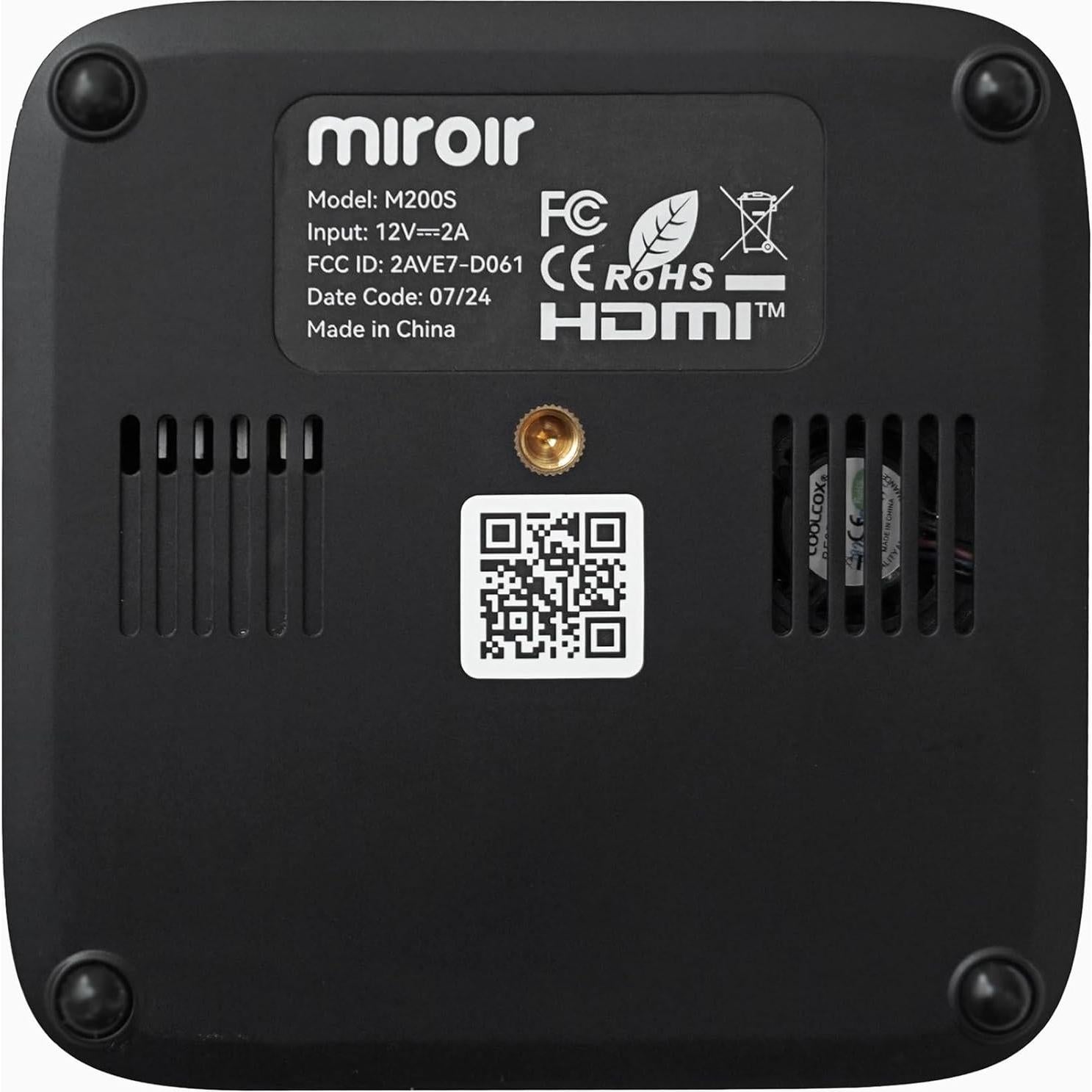 Proyector Portátil Miroir M200S HD - Streaming Android TV, 100"