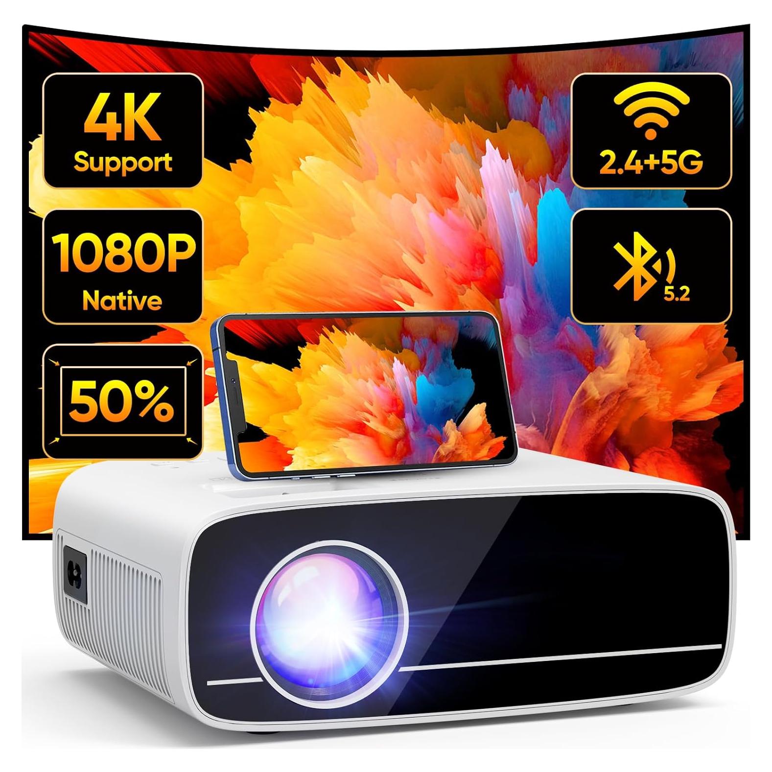 Proyector TMY Mini Nativo 1080P WiFi Bluetooth Portátil