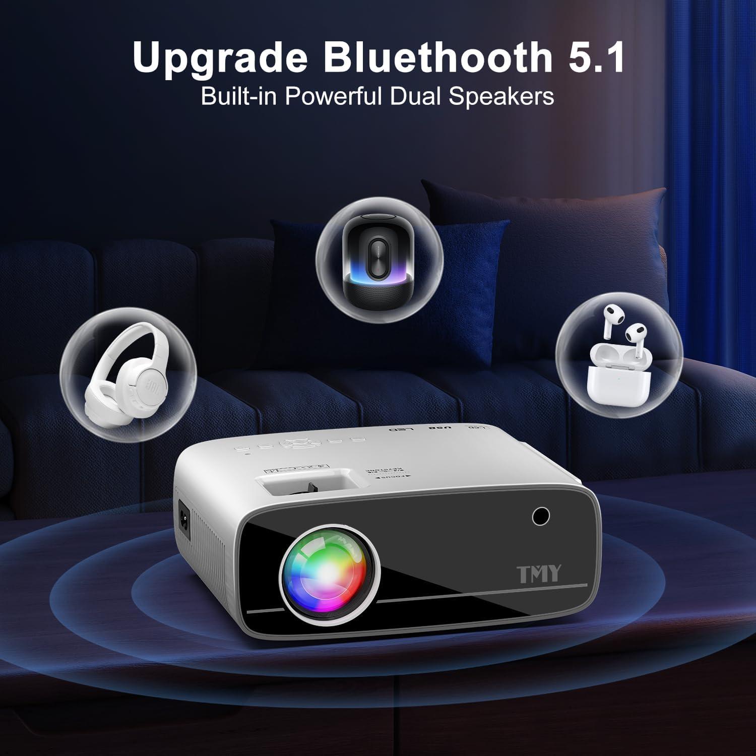 Proyector TMY Mini Nativo 1080P WiFi Bluetooth Portátil