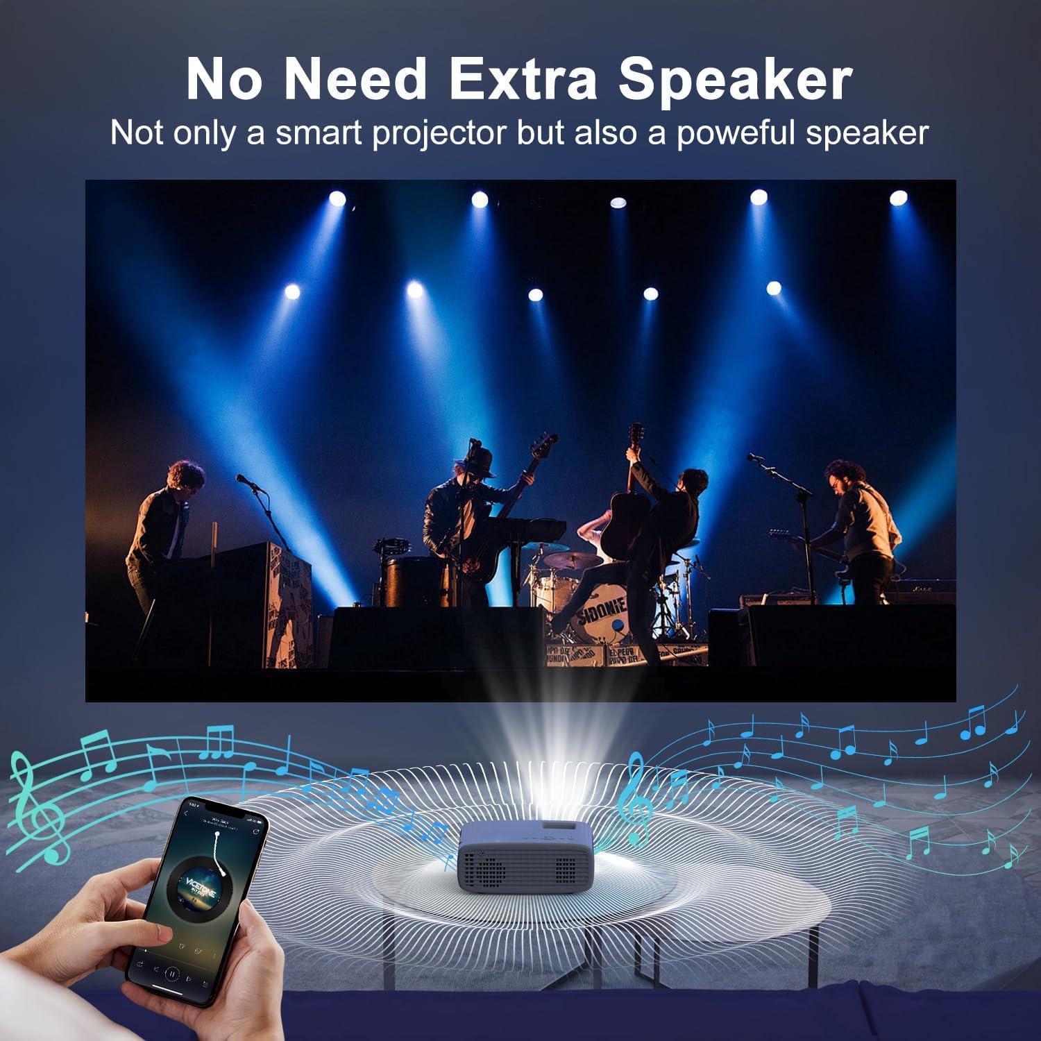 Proyector TMY Mini Nativo 1080P WiFi Bluetooth Portátil