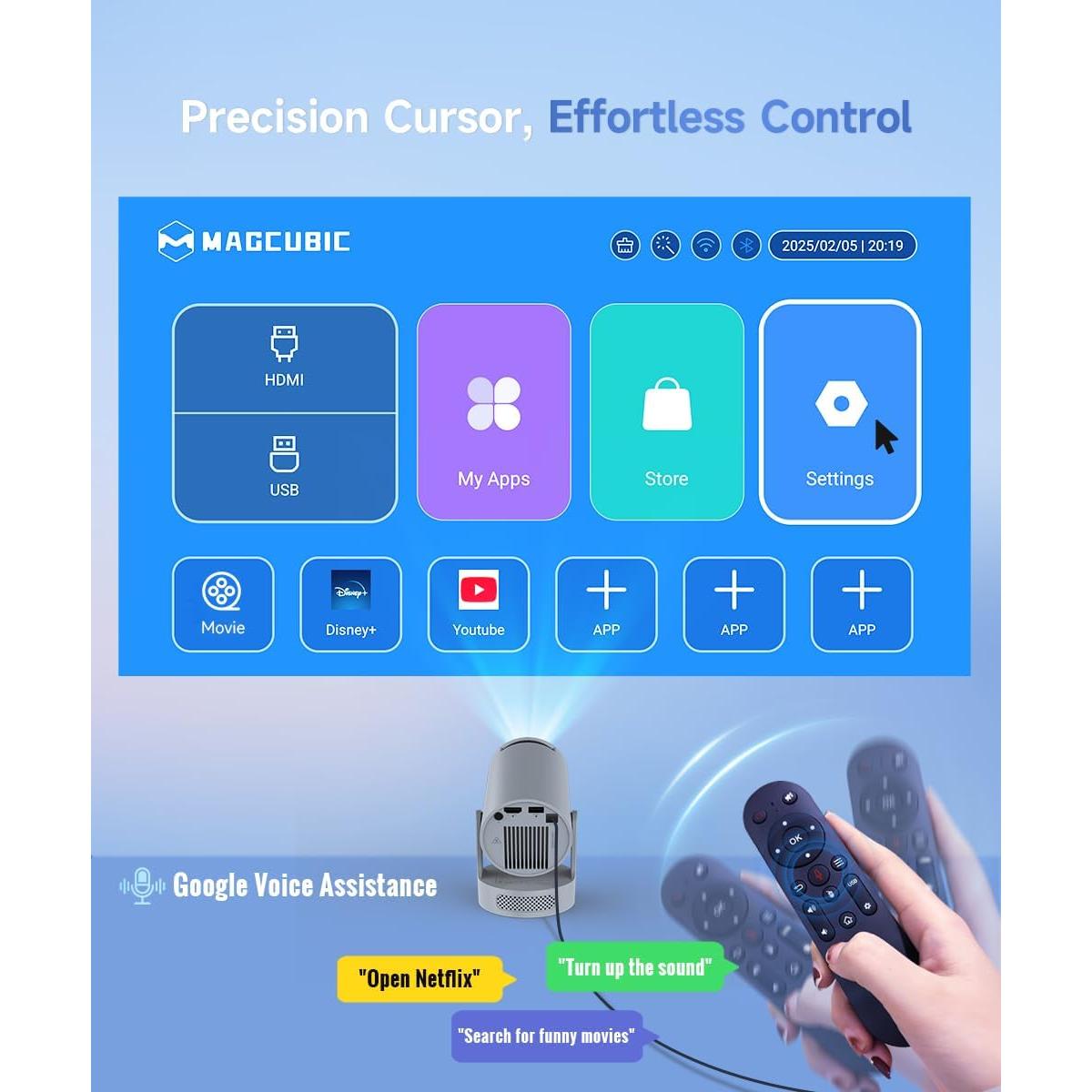 Mini Proyector Portátil Magcubic 1080P WiFi Bluetooth 5W