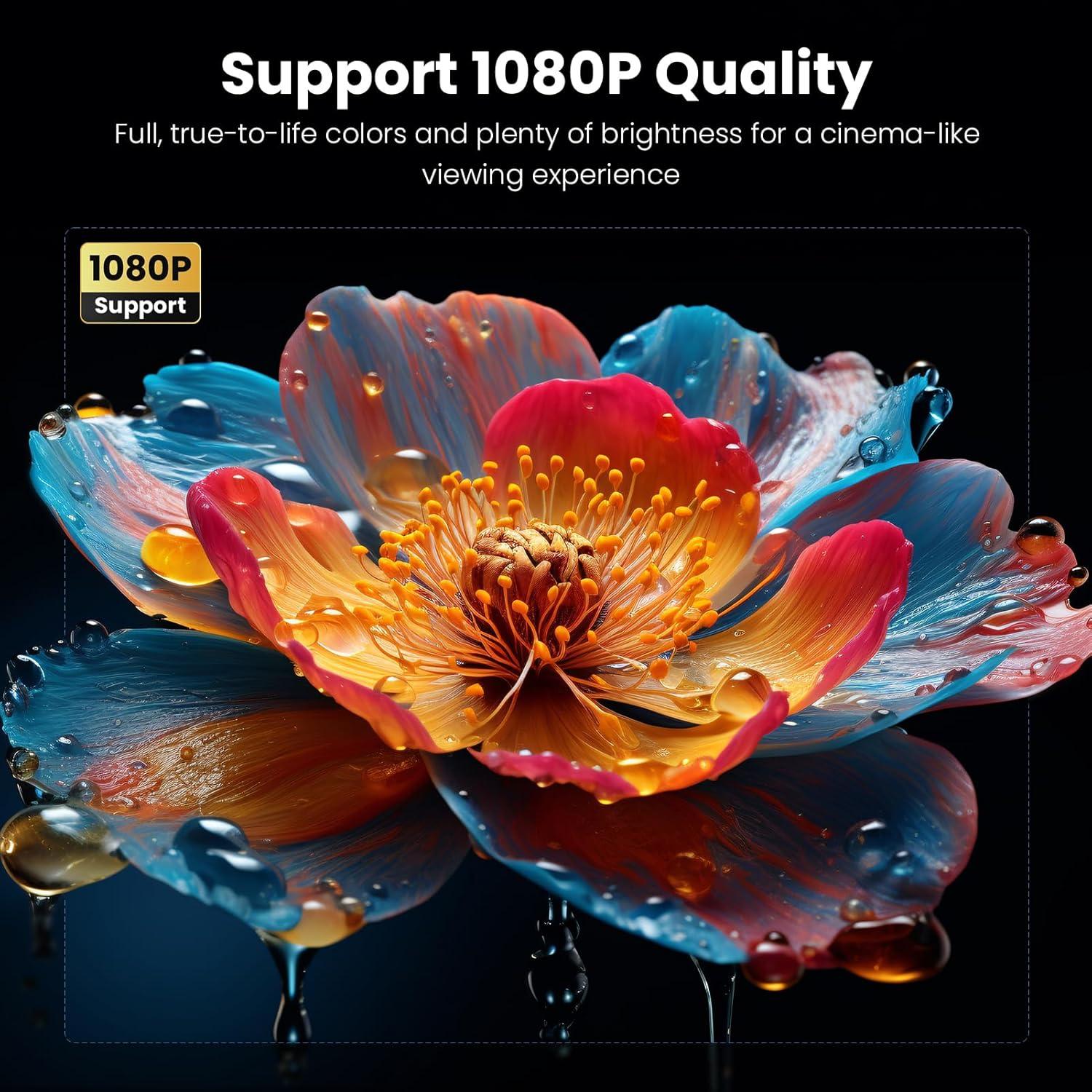 Mini Proyector Portátil NICPOW RD850 1080P 200" para Cine