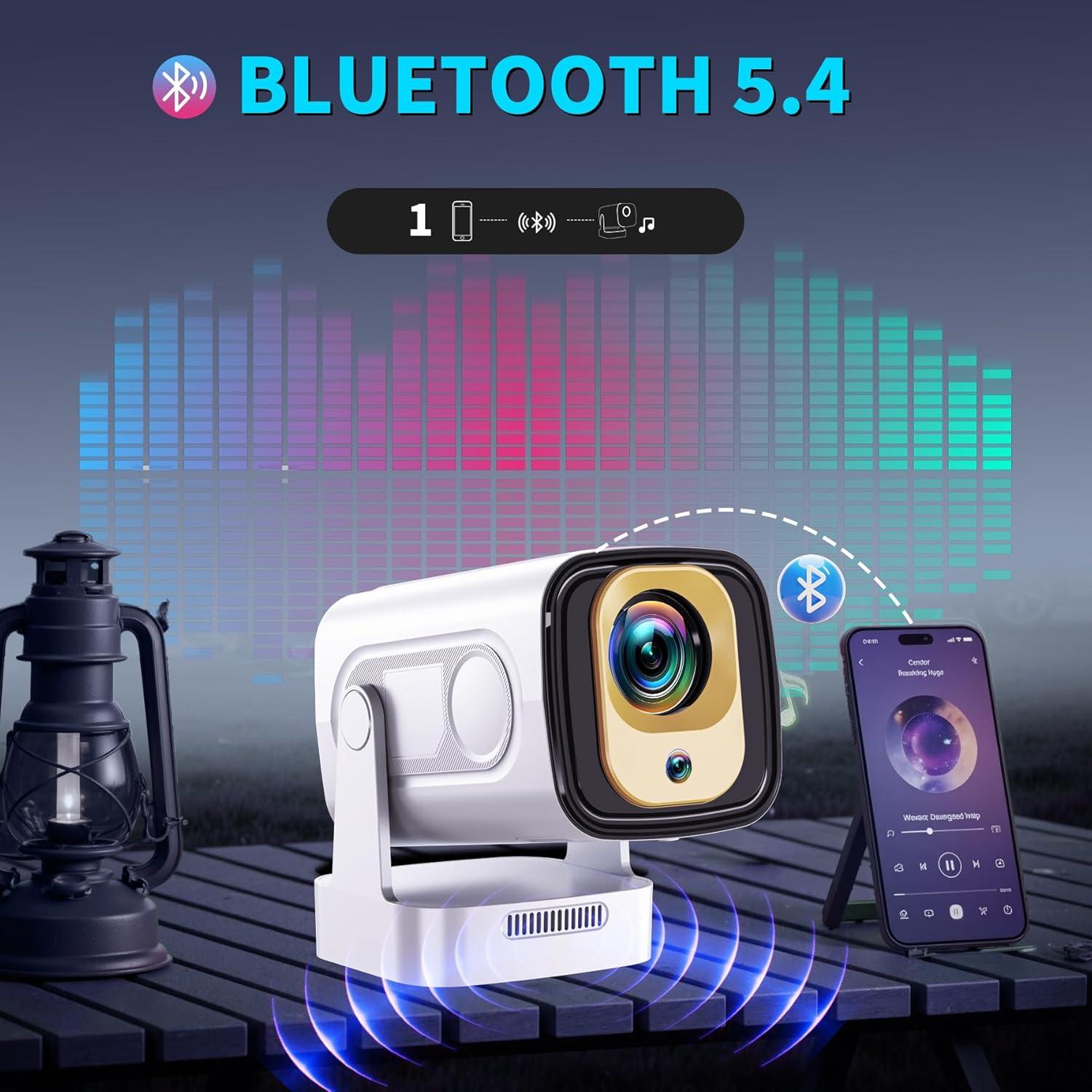 Proyector Mini Nonete 1080P WiFi 6 Bluetooth 5.4 Portátil