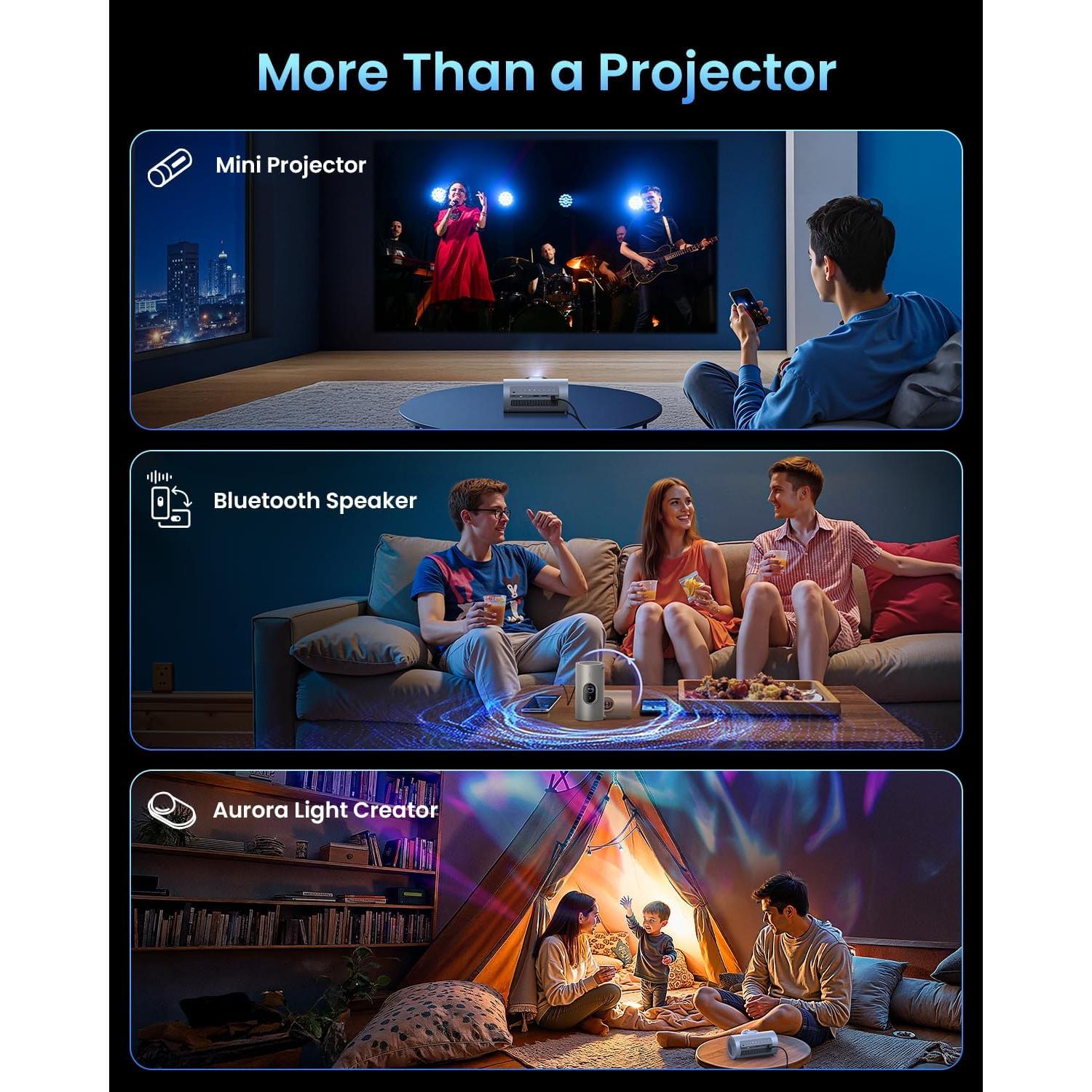 Proyector Portátil JMGO PicoPlay 1080P 400 Lúmenes WiFi Bluetooth