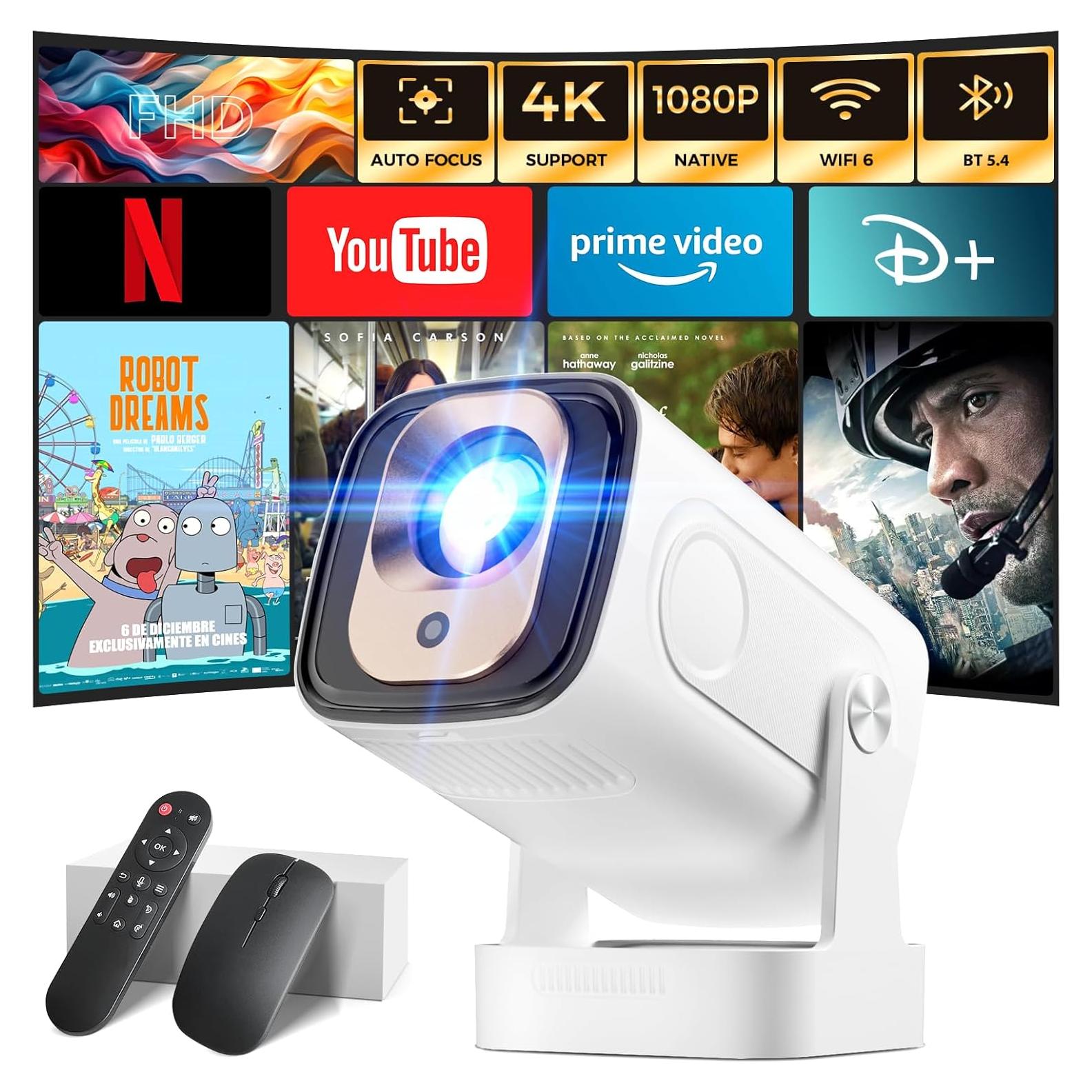 Proyector Mini Portátil Wowlink W206 1080P WiFi 6 Bluetooth 5.4