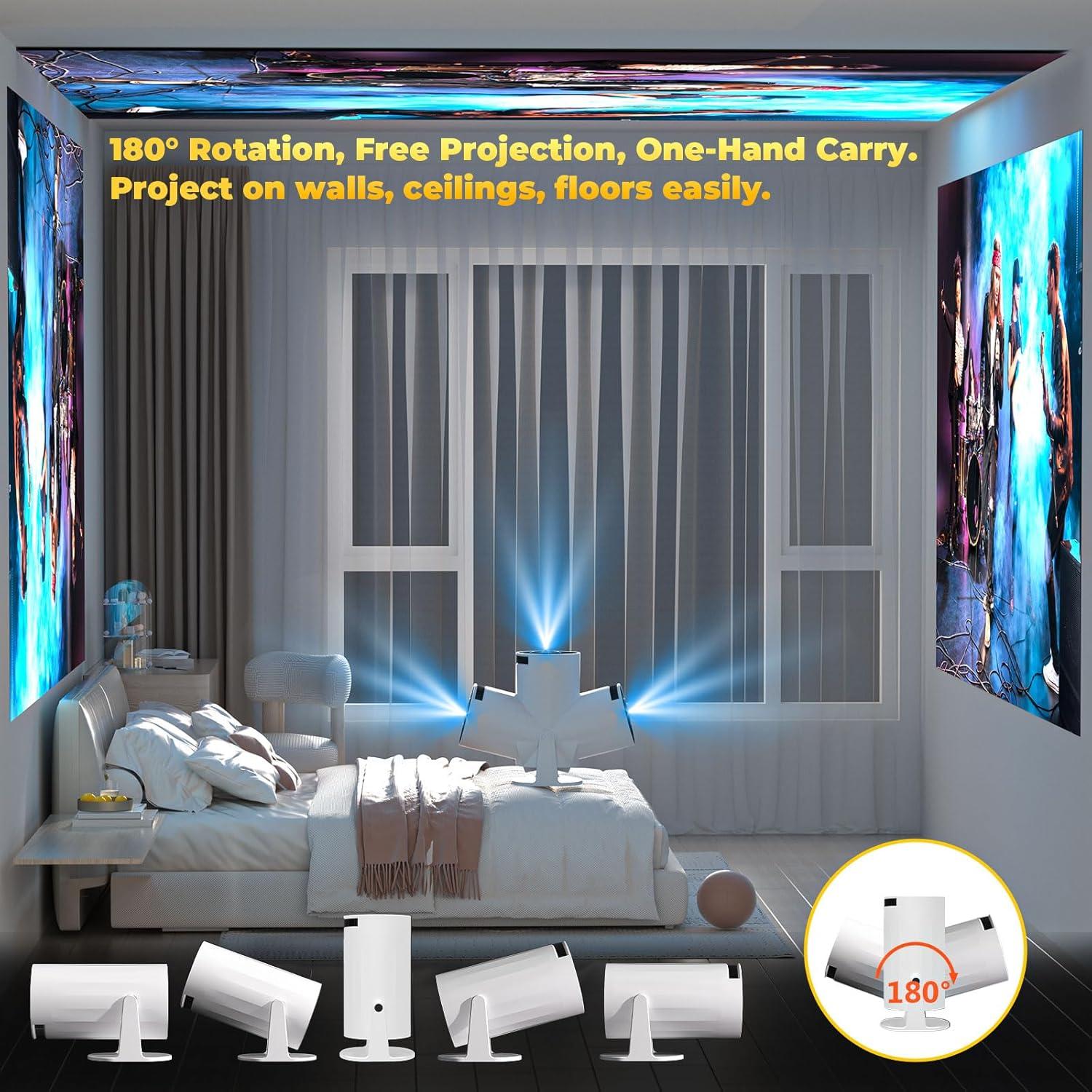 Proyector Portátil XBJ LXPT001 1080P WiFi Bluetooth Blanco