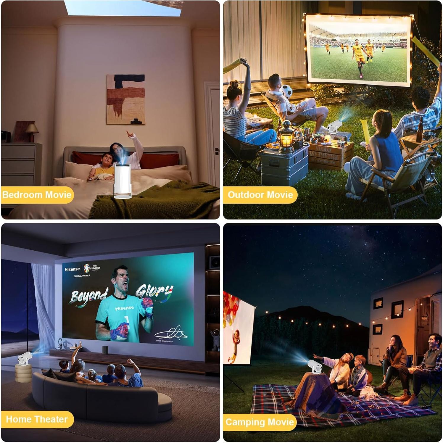 Proyector Portátil XBJ LXPT001 1080P WiFi Bluetooth Blanco