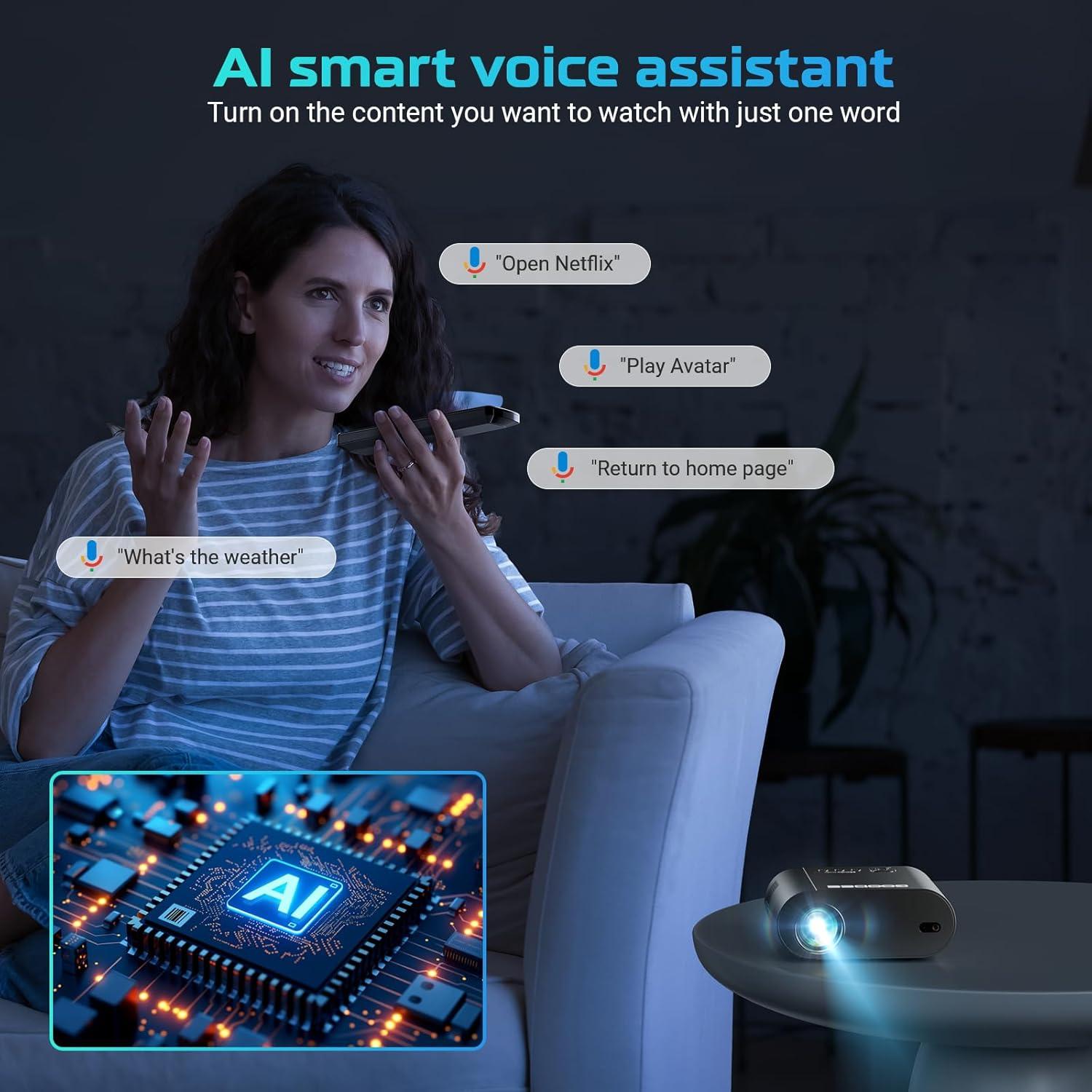 Proyector Inteligente GooDee 4K UHD con Google TV y WiFi