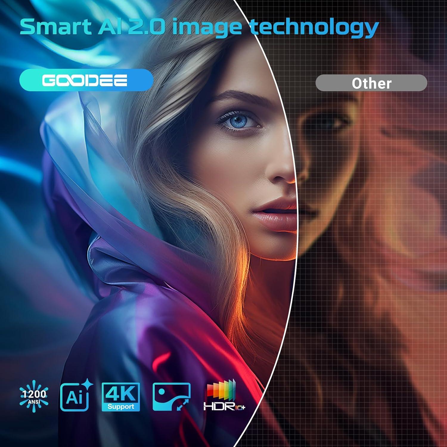 Proyector Inteligente GooDee 4K UHD con Google TV y WiFi