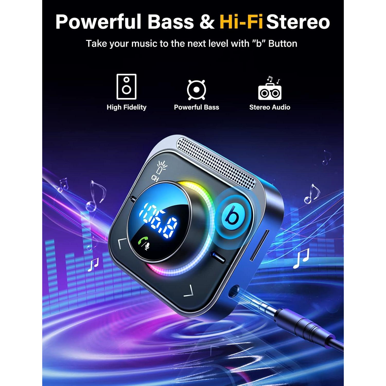 Adaptador Bluetooth 5.4 JOYROOM JR-CL18 Coche 66W 3 Puertos