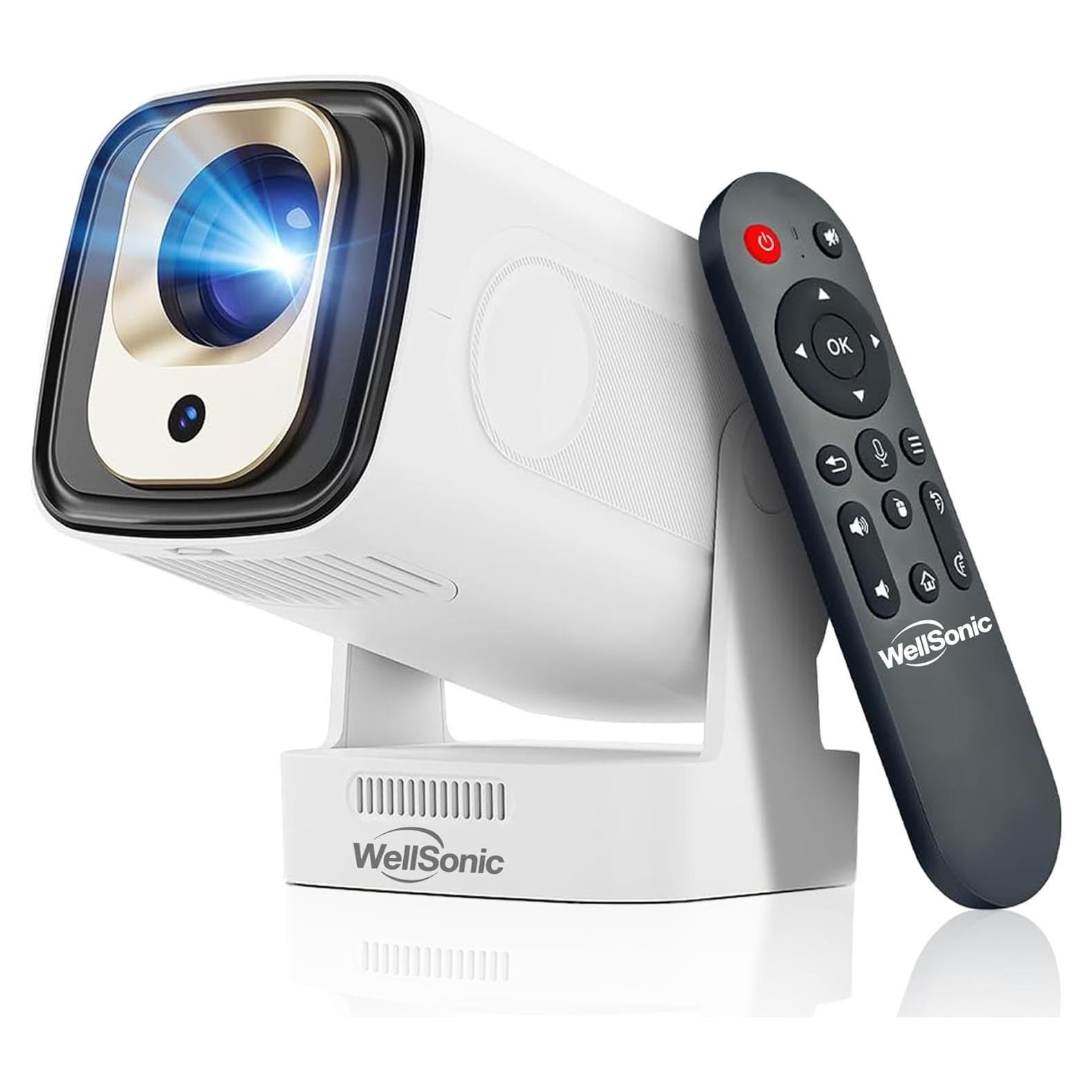 Proyector Portátil 1080P WellSonic con WiFi 6 y Bluetooth 5.4