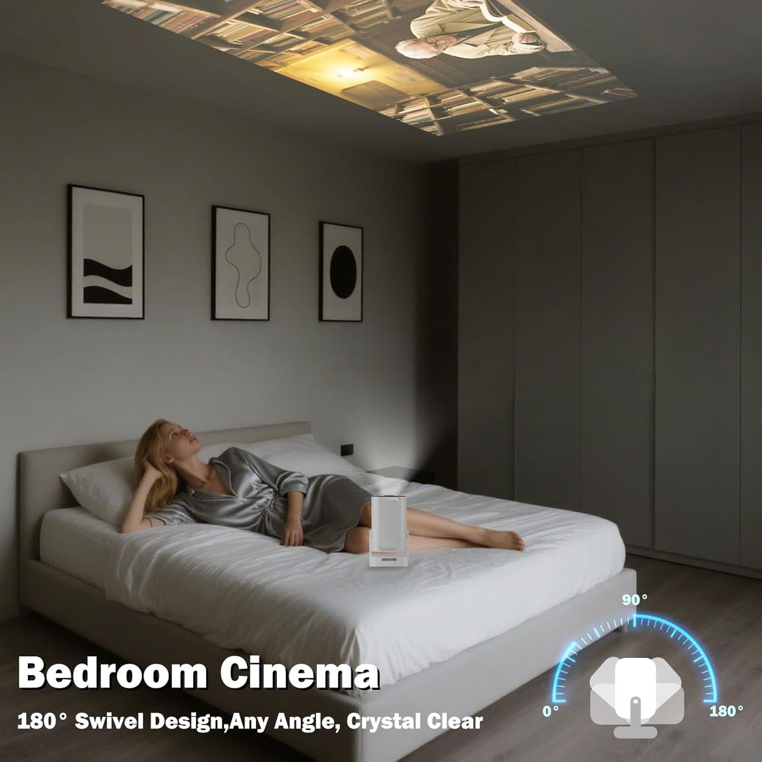 Proyector Portátil 1080P WellSonic con WiFi 6 y Bluetooth 5.4