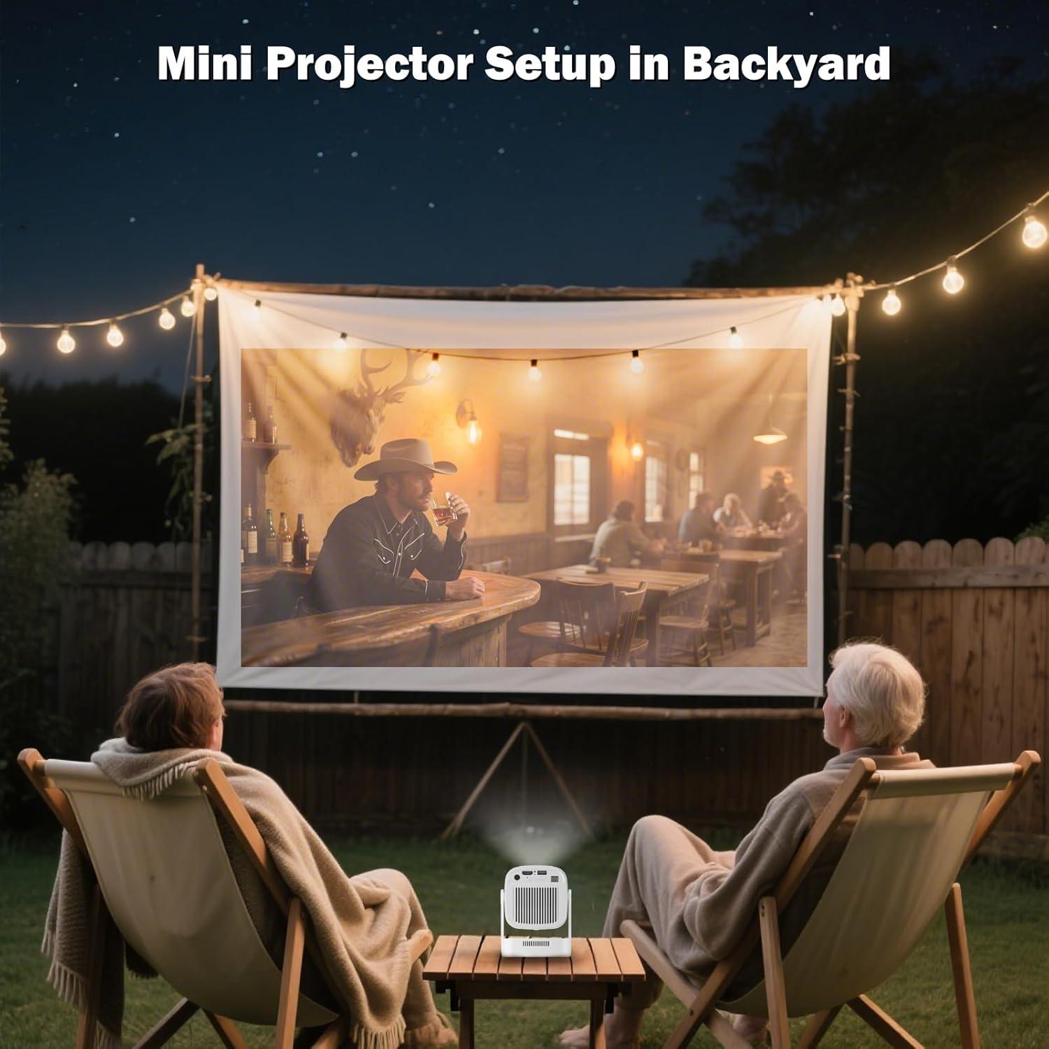 Proyector Portátil 1080P WellSonic con WiFi 6 y Bluetooth 5.4