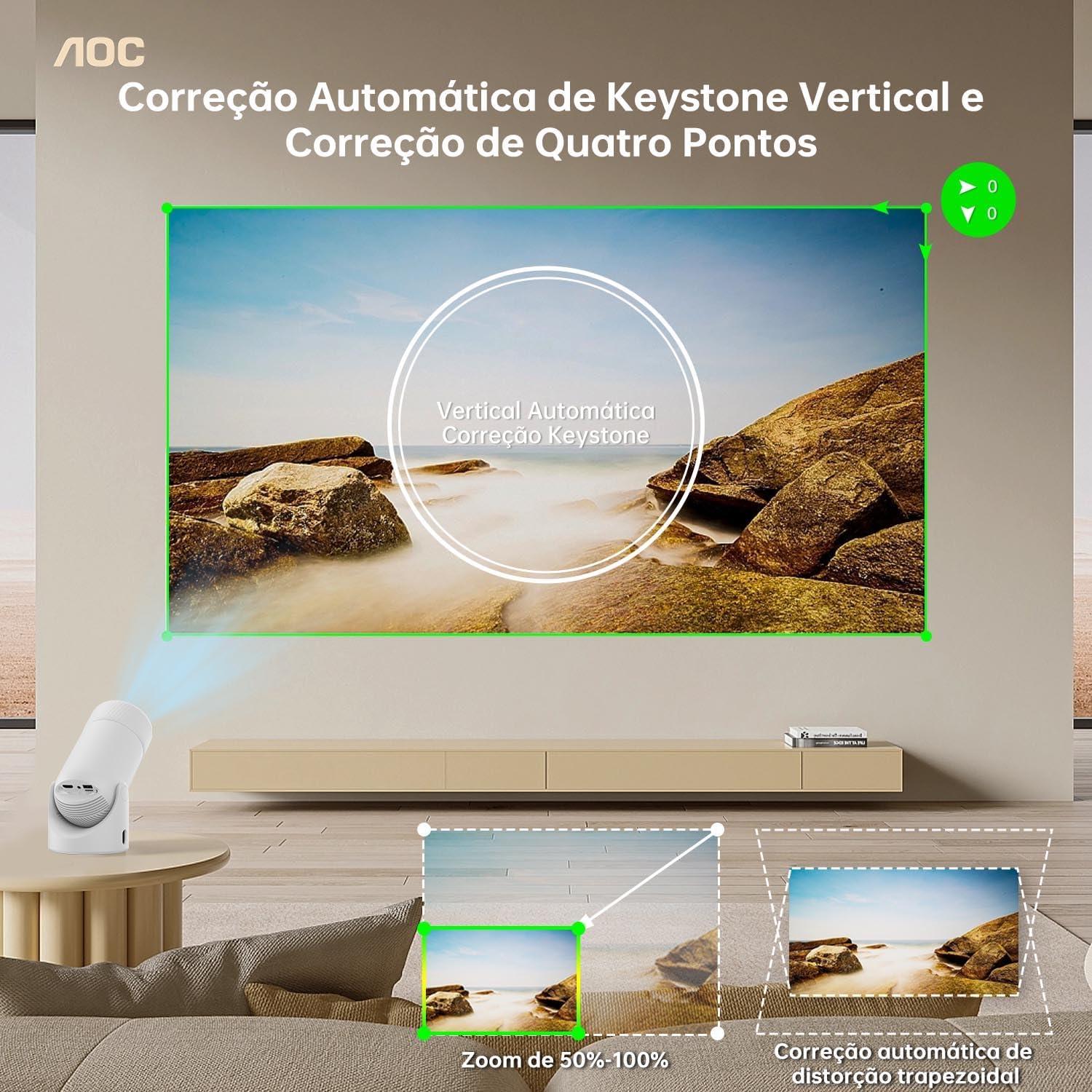 Proyector Mini AOC XL2-220 Full HD 8000 Lúmenes WiFi Bluetooth