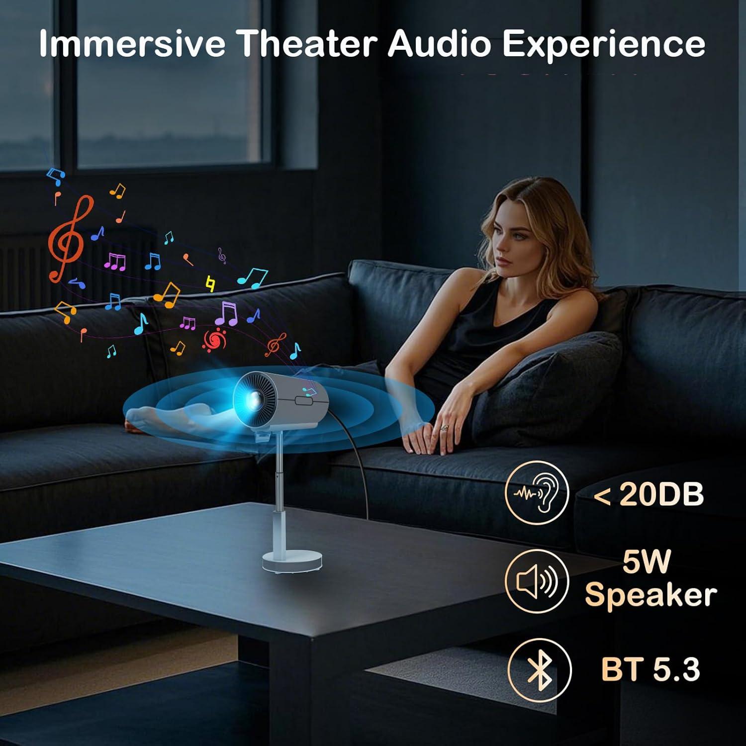 Proyector Mini Portátil Yidedraw TS-3 Pro 1080P WiFi 6 350 Lúmenes