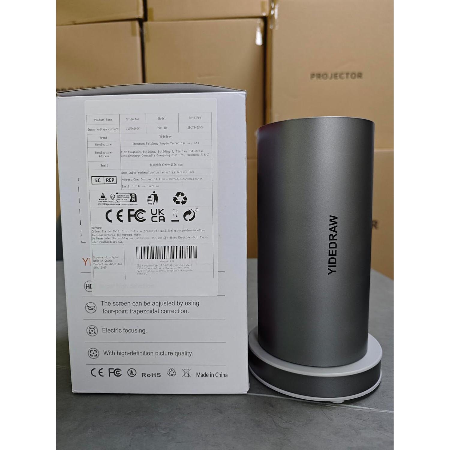 Proyector Mini Portátil Yidedraw TS-3 Pro 1080P WiFi 6 350 Lúmenes