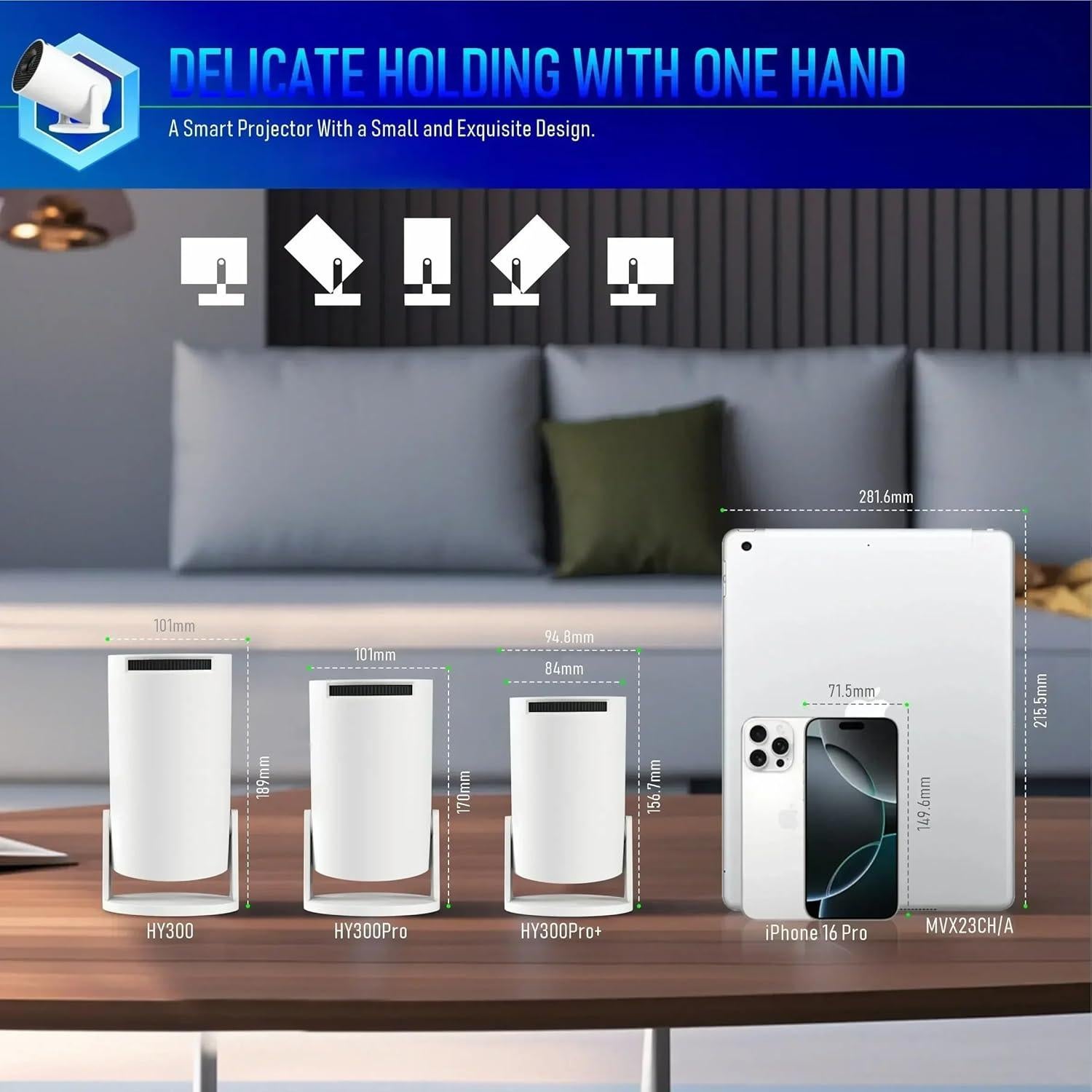 Mini Proyector Astarama 4K Wifi 6 Bluetooth 5.4 130"