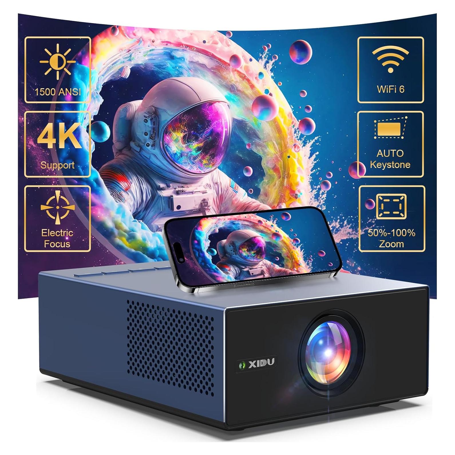 Proyector 4K XIDU PhilScene S31 WiFi Bluetooth 1500 ANSI