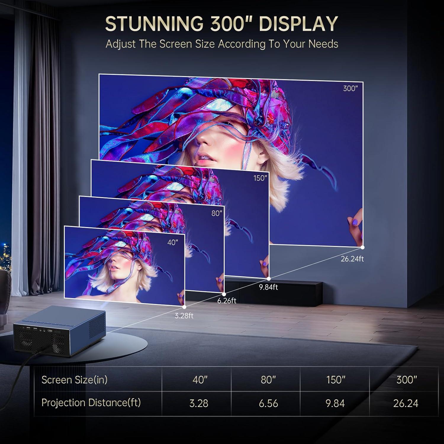 Proyector 4K XIDU PhilScene S31 WiFi Bluetooth 1500 ANSI