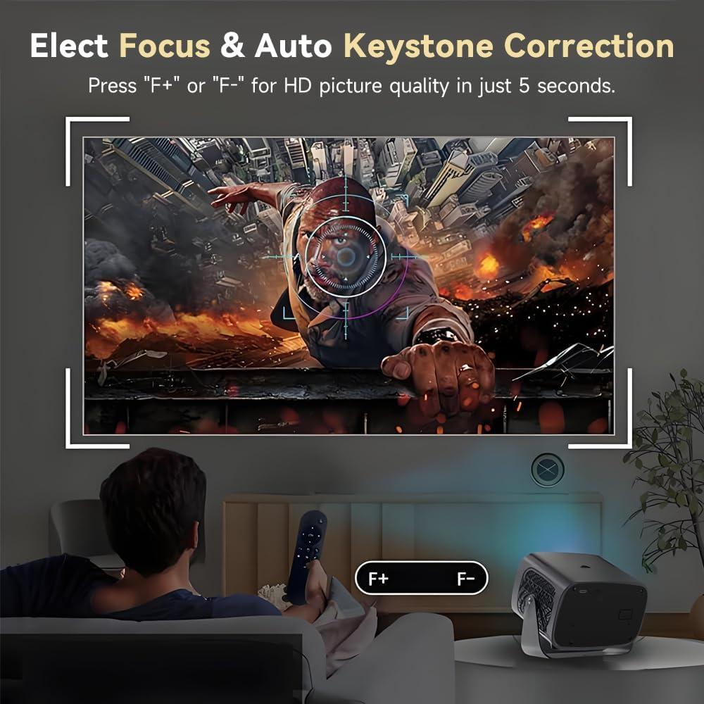 Proyector Inteligente LONAISCI 720P HDR10 WiFi Bluetooth 5.2