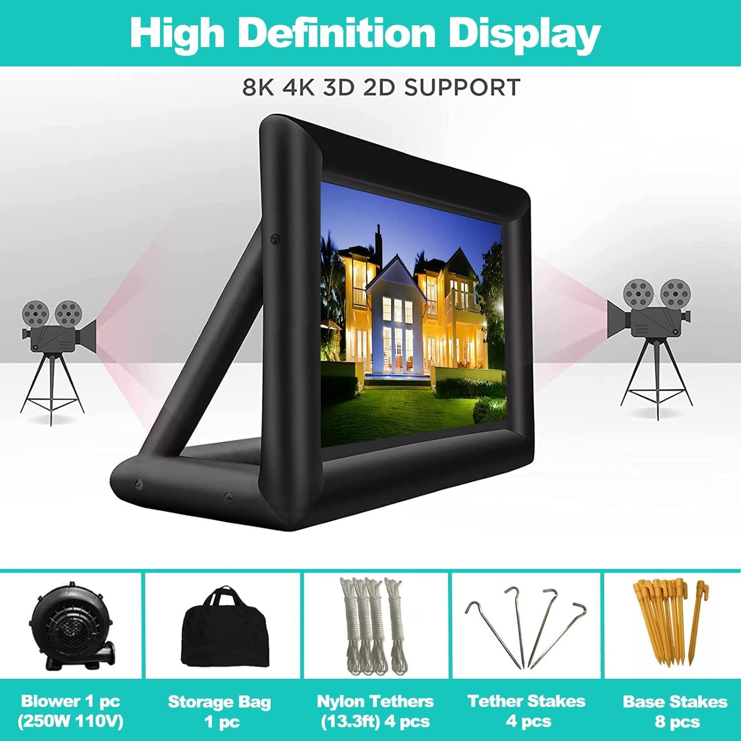 Pantalla de Proyector Inflable 6 m GYUEM - Doble Cara, Portátil